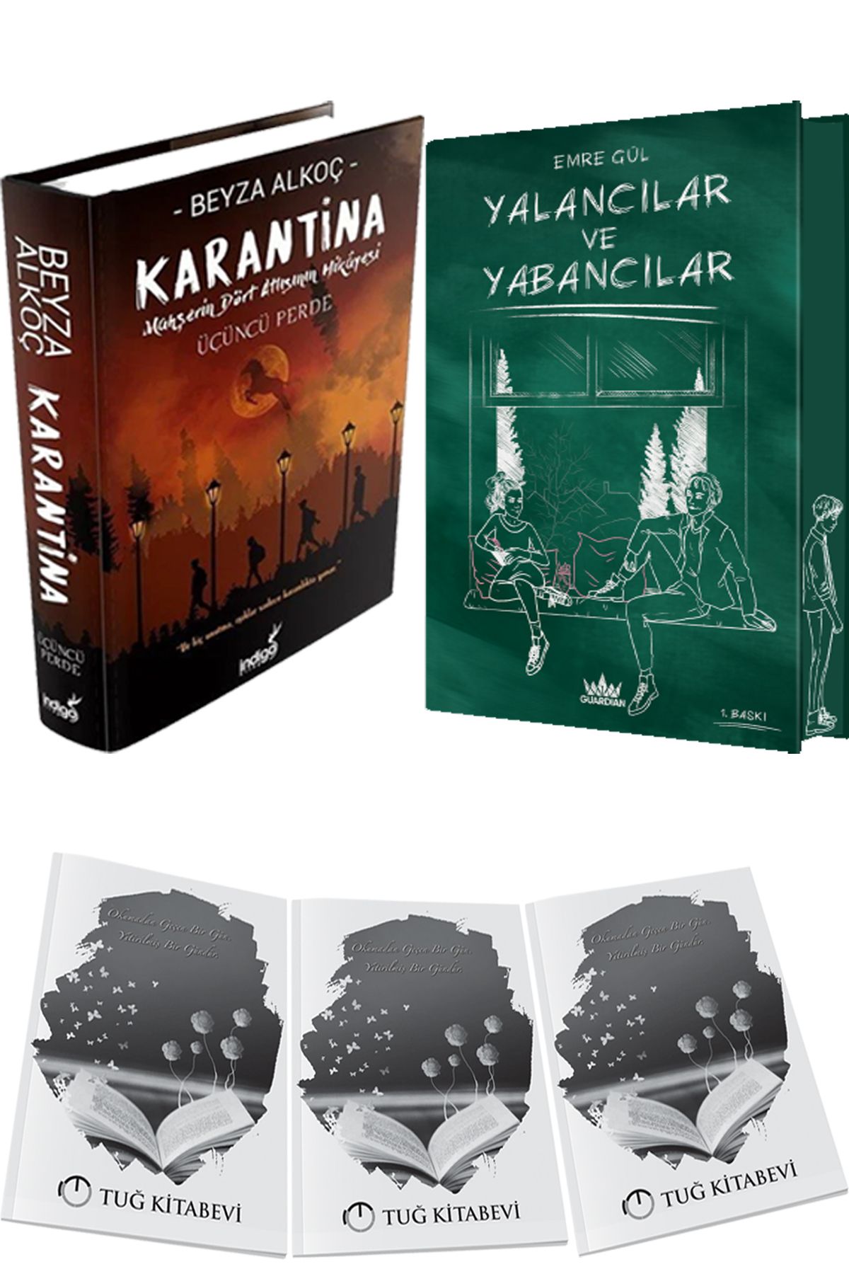 İndigo Kitap Karantina 3 Ciltli ve Yalancılar ve Yabancılar 1 Ciltli Özel Baskı + Hediyeli