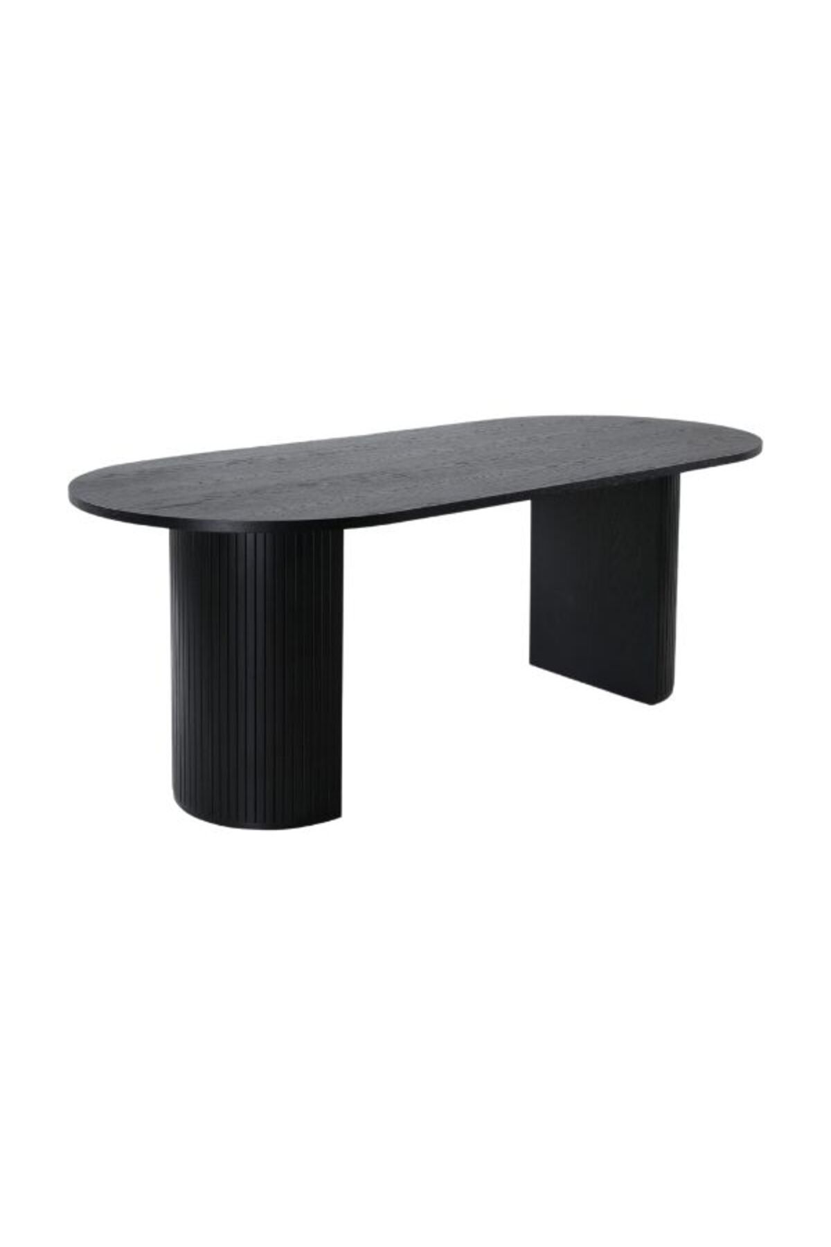 Gazzini Furniture Zeno Oval Ahşap Bohem Yemek Masası 90x180