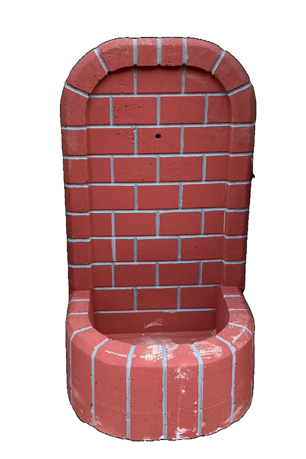 BARBEKÜ ÖZKOCA BAHÇE ÇEŞMESİ DEKORATİF BETON ÇEŞME MEGA BOY KIRMIZI