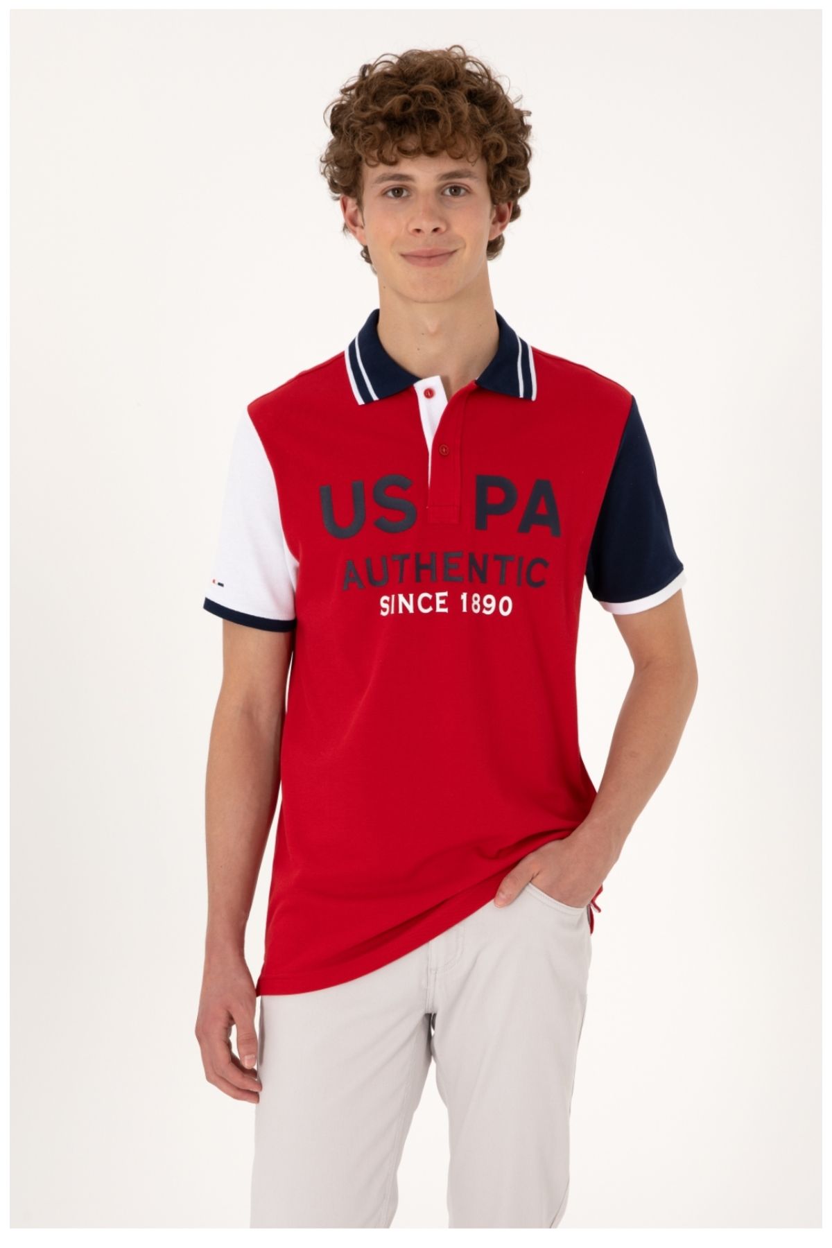 U.S. Polo Assn. U.s polo assn polo yaka %100 pamuk spor t-shirt