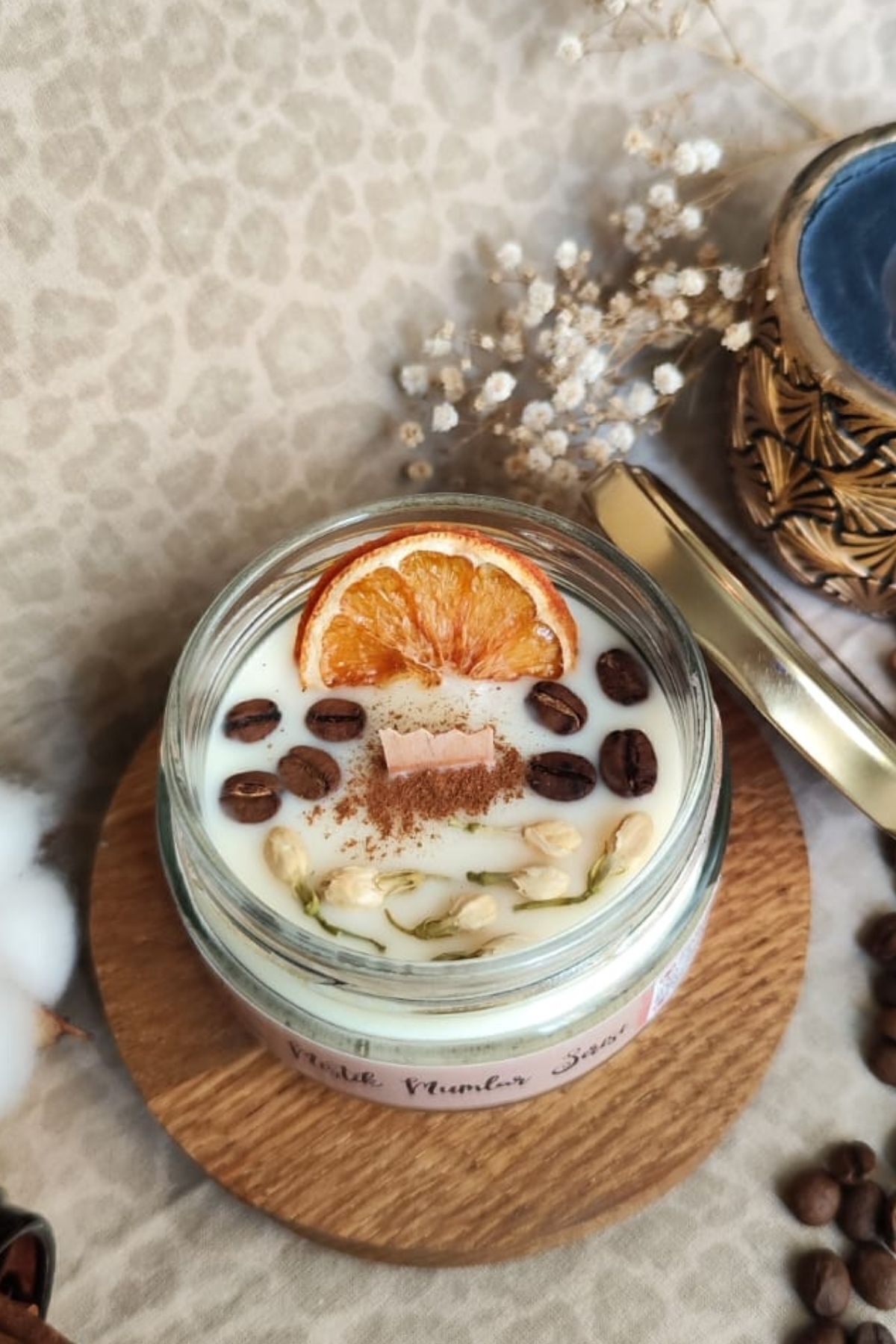DEKORANLA Yasemin, portakal ve kahve aromasını taşıyan 300 gr arınma mumları