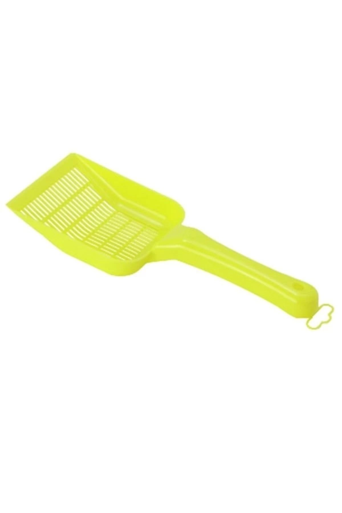 Generic Moderna Dar Aralıklı Kedi Kumu Küreği Sarı 10x28 Cm
