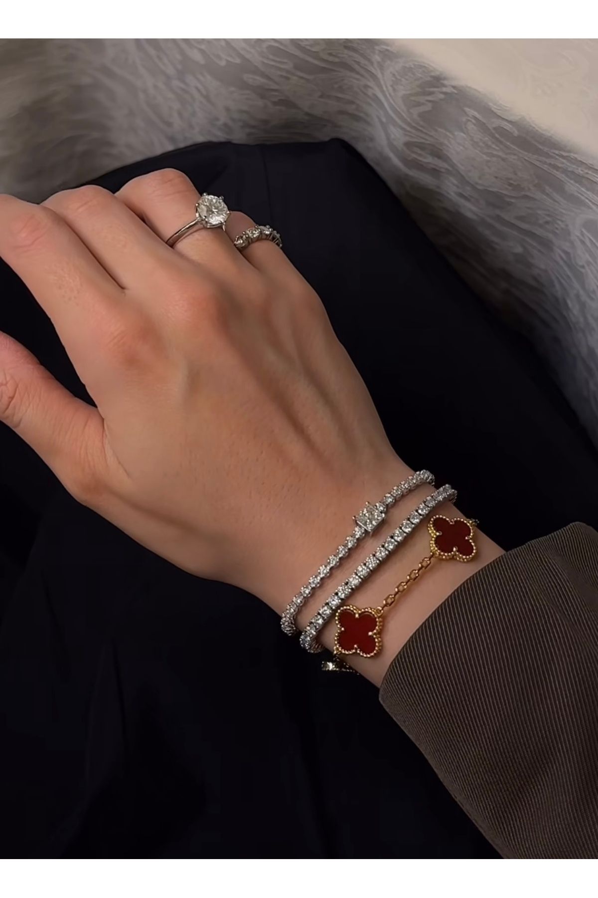 Home 925 Ayar Van Cleef Modeli Yonca Bileklik