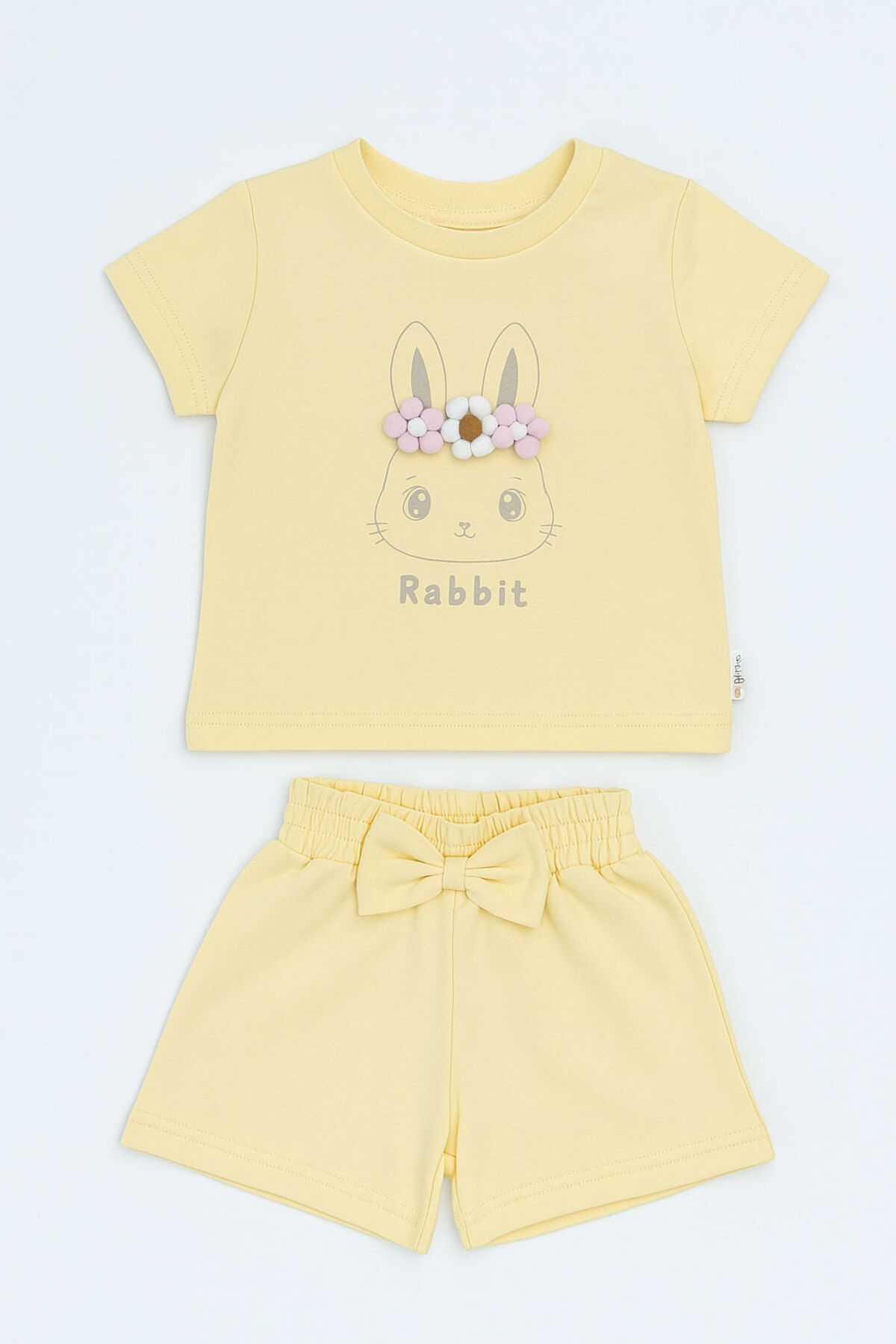 ZİMBOO Kız Bebek Takım Rabbıt Baskılı 2'li Takım