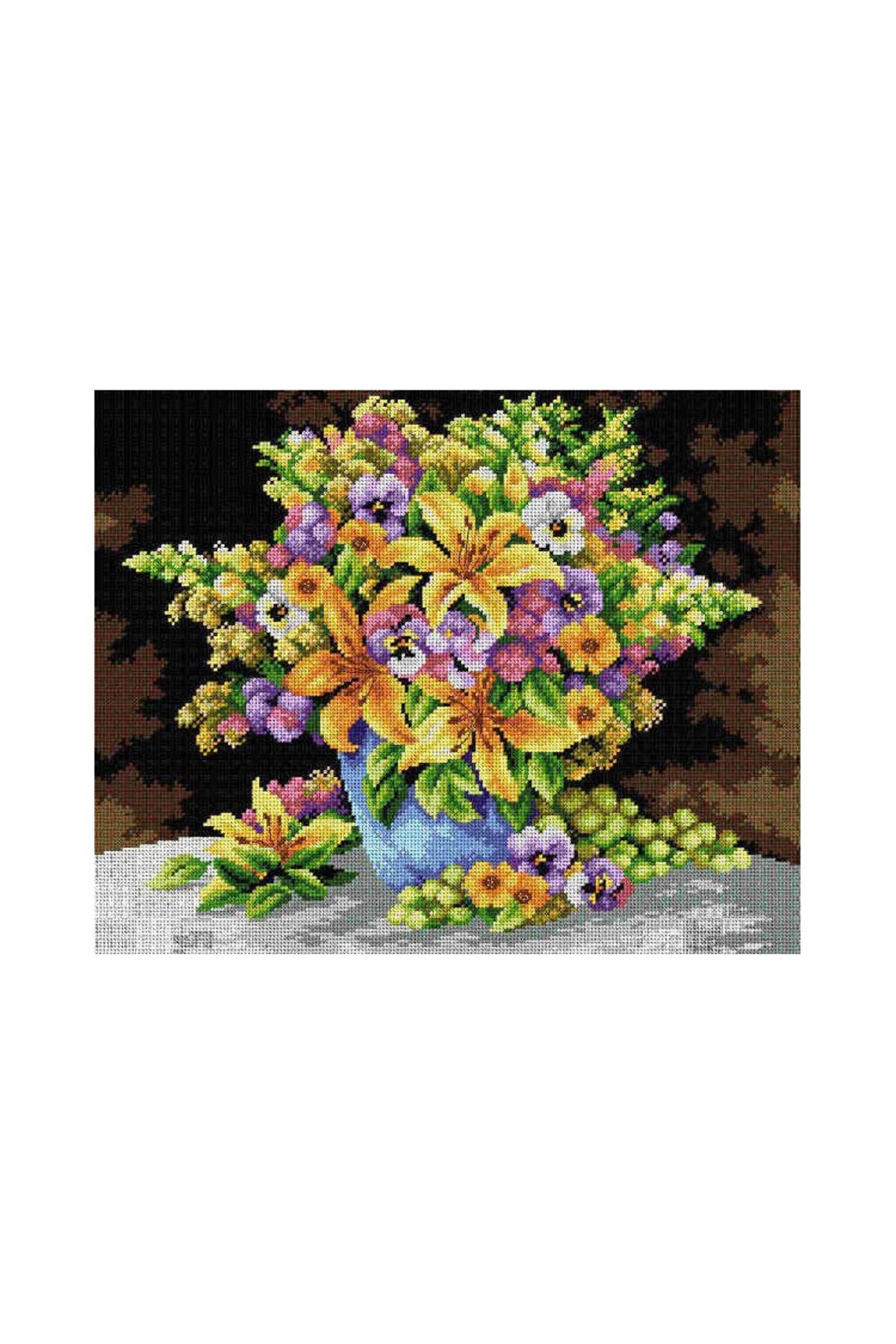 Orchidea Baskılı Goblen Çiçekler 2384 40*50 cm