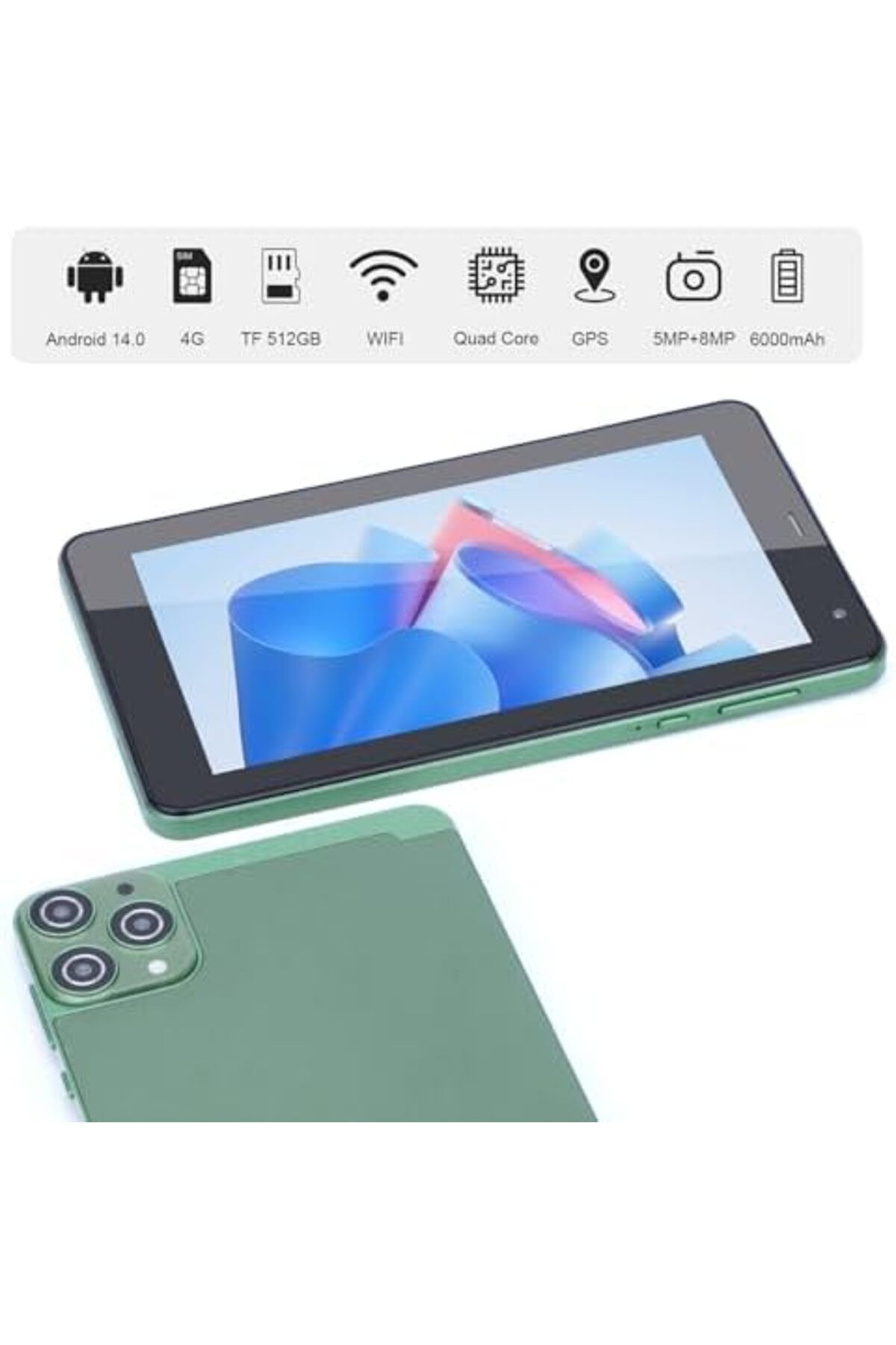 CIDEA-C idea 5G LTE with SIM Card Slot Tablet, 7 Inch Android 12 Tablet, 6GB RAM, 128GB ROM, Expandable to 4