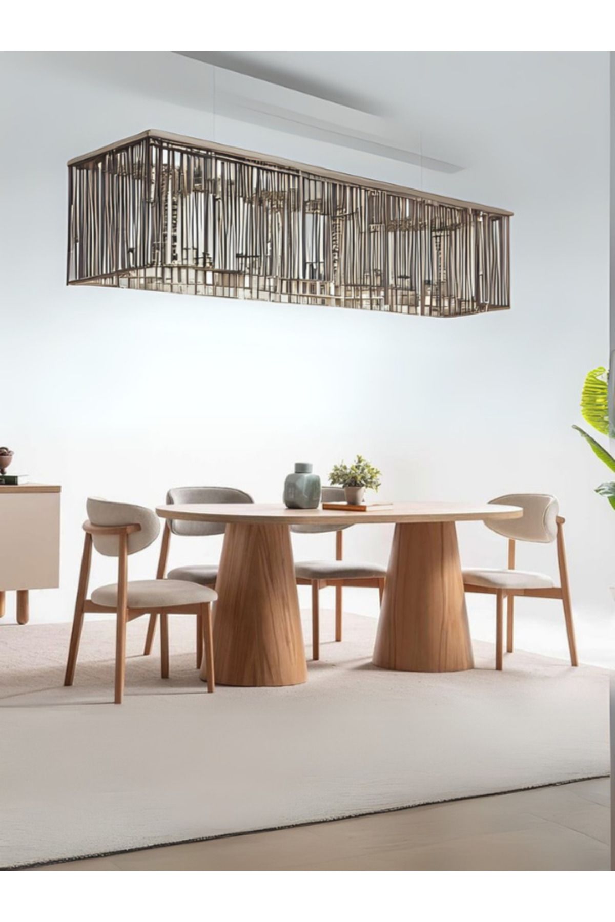 Gazzini Furniture Nivara Bohem Ahşap Yemek Masası 90x180