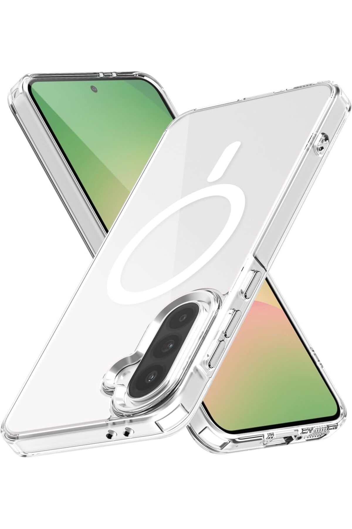 Rivor Samsung Galaxy A56 Uyumlu Kılıf Magsafe Wireless Kablosuz Şarj Destekli Şeffaf Darbe Emici Kapak