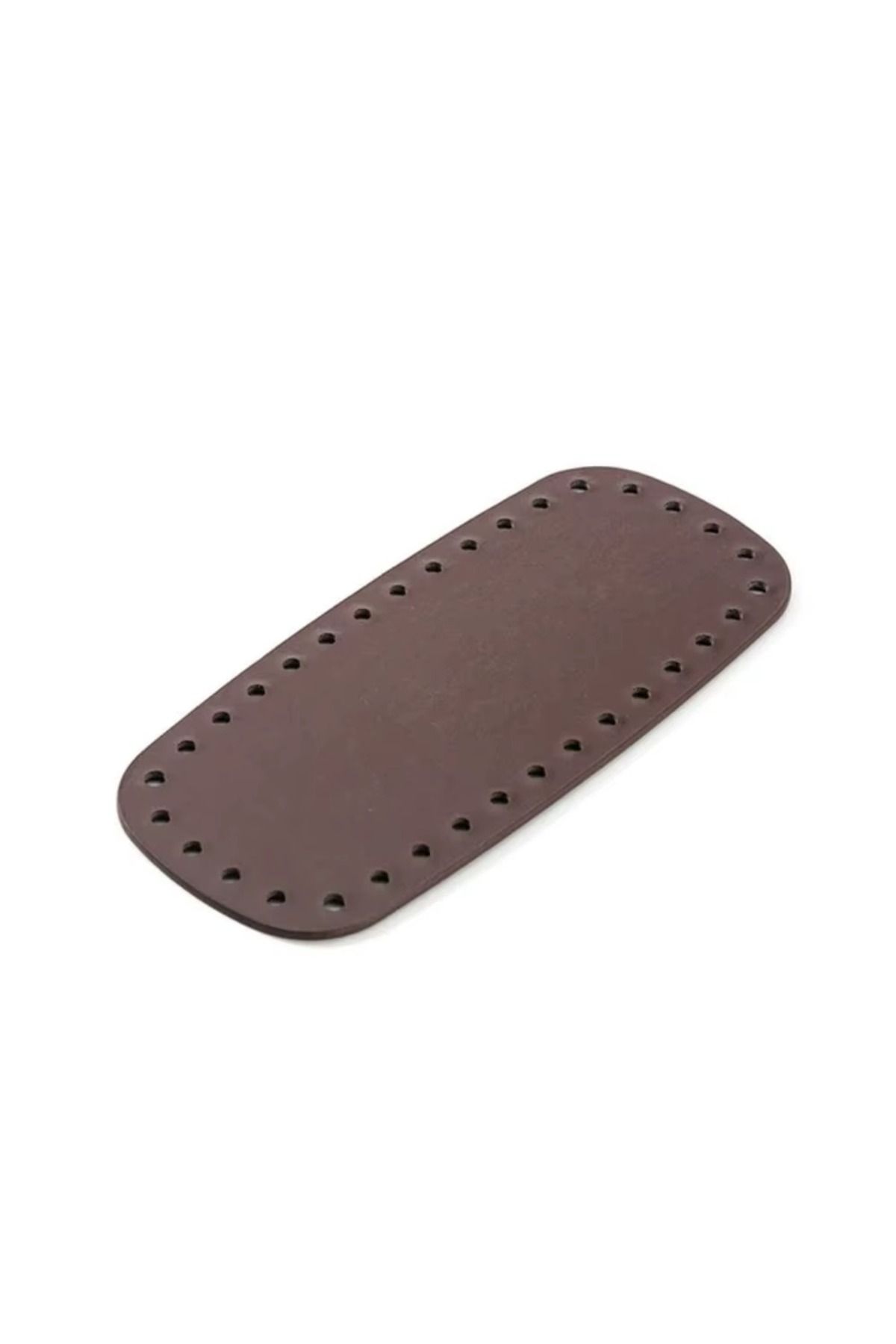 HOBİ 1 Adet Suni Deri Örgü Çanta Tabanı 20x9 cm - El Yapımı Çanta Tabanı Deri Taban Parçası