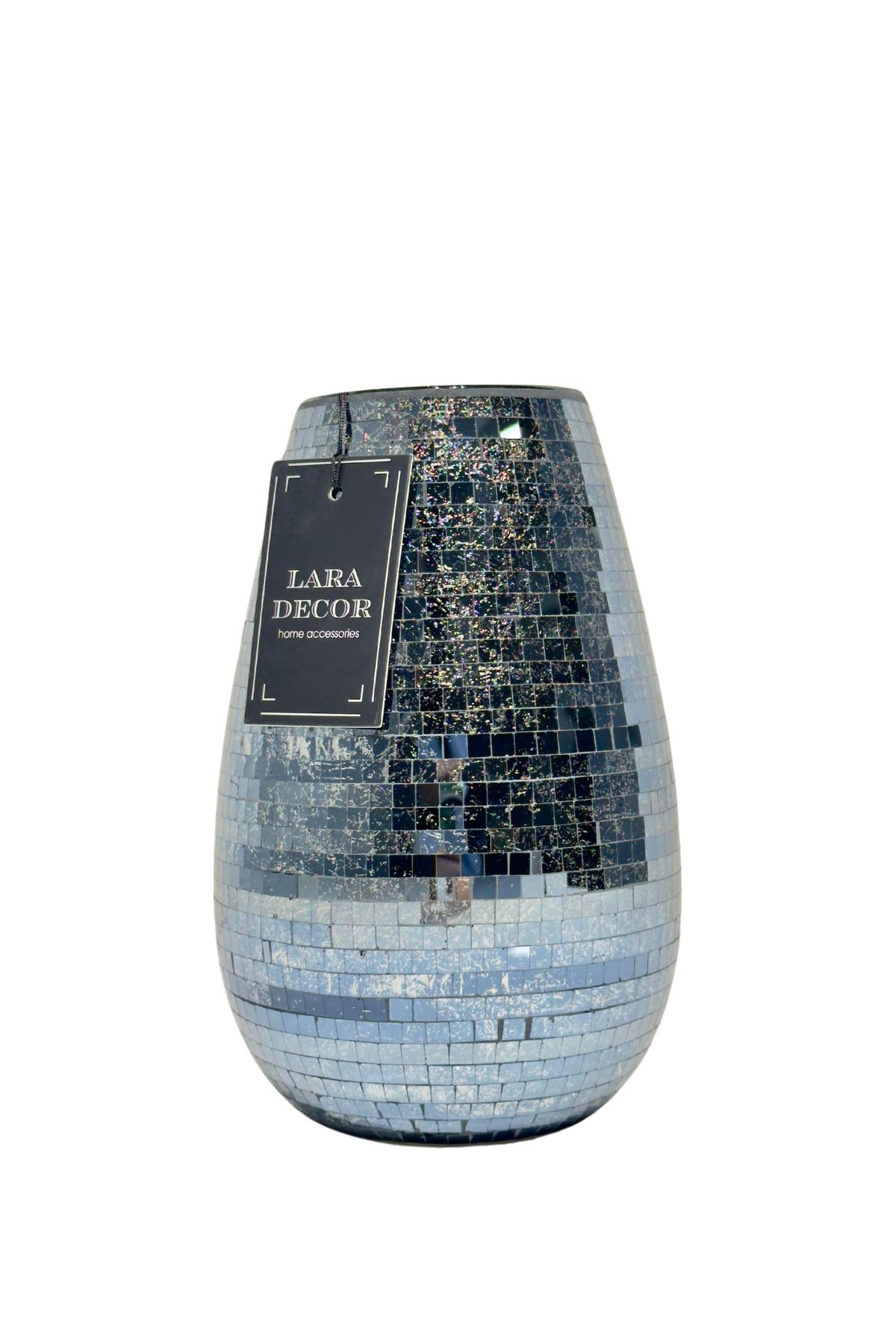 Lara Decor Lacivert Aynalı Cam Vazo