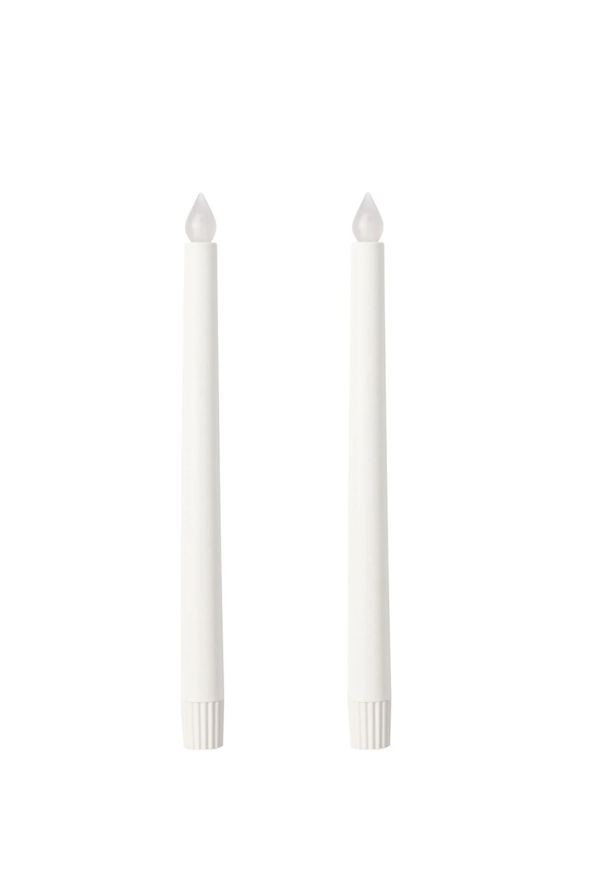 Elioure Beyaz Led'li Şamdan Mumları, 28 cm, 2'li set
