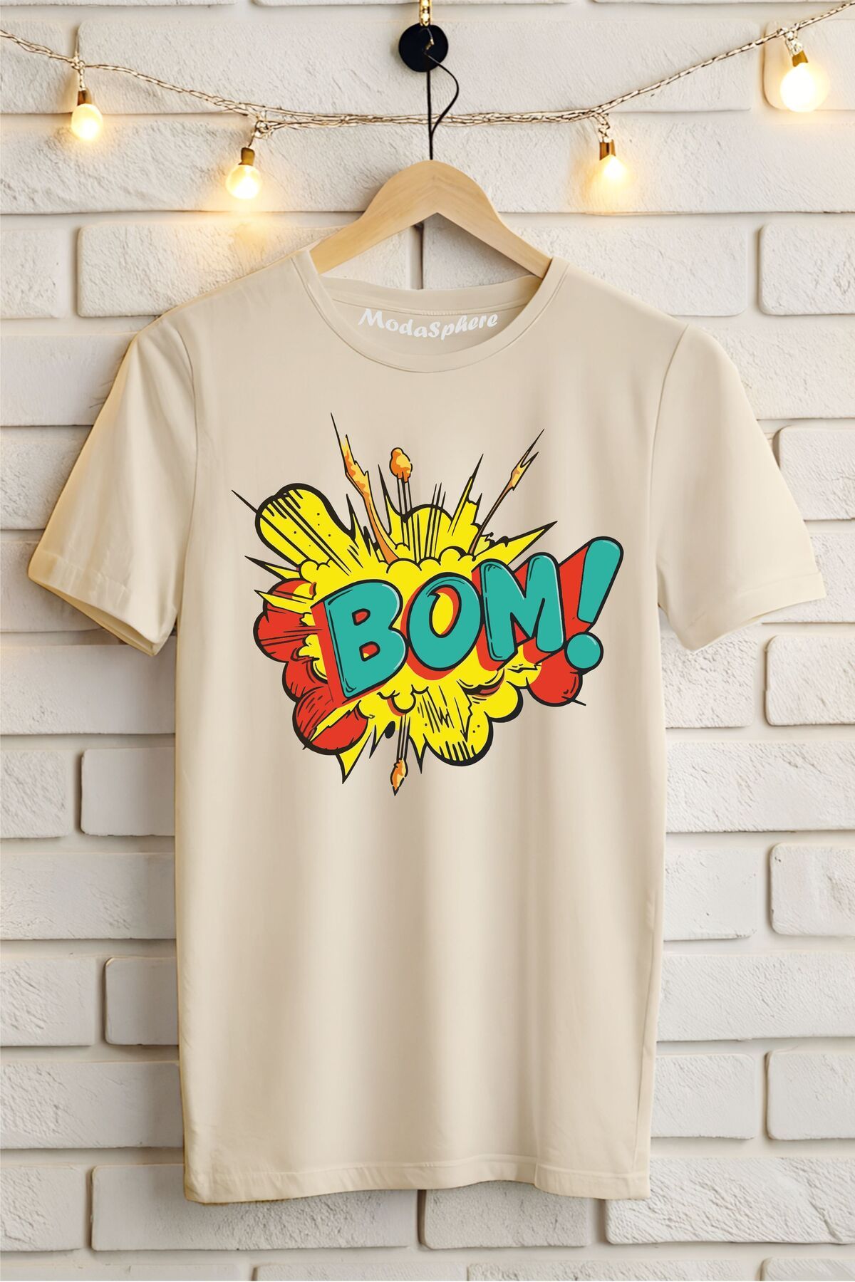 ModaSphere BOM !! Baskılı Unisex Oversize Tişört