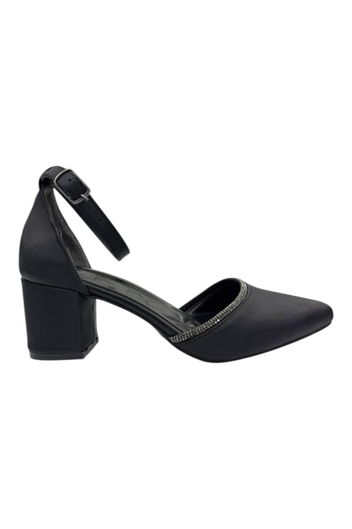 Shoes İnce Bantlı Taş Detaylı Alçak Topuk