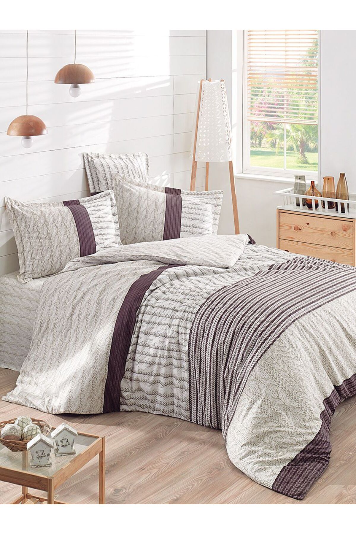 AYBERK HOME TEXTİLE DÖRT MEVSİM KAPİTONELİ ÇİFT KİŞİLİK NEVRESİM SETİ-DESING1027