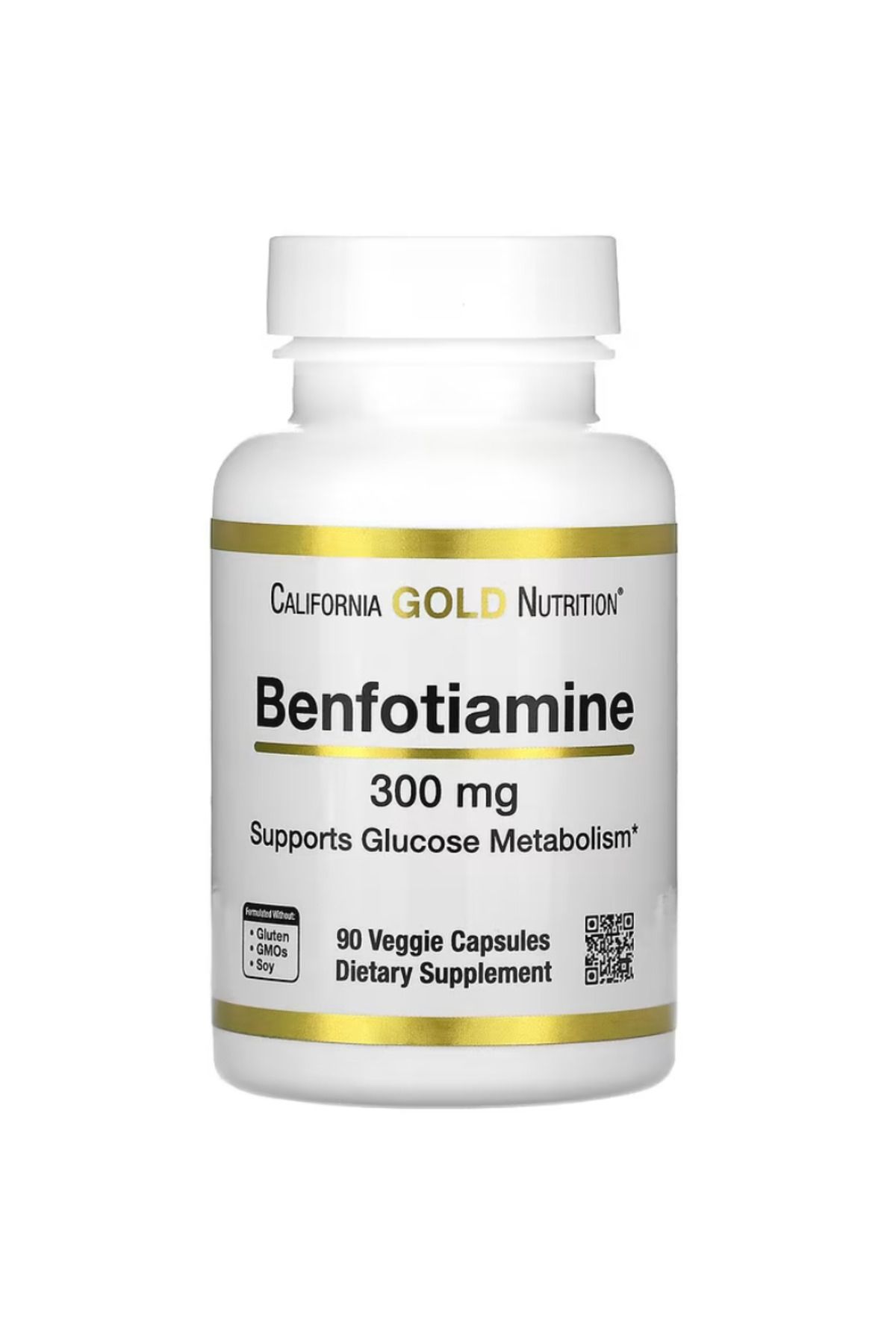 California Gold Nutrition , Benfotiamine, 300 mg, 90 Veggie Capsules