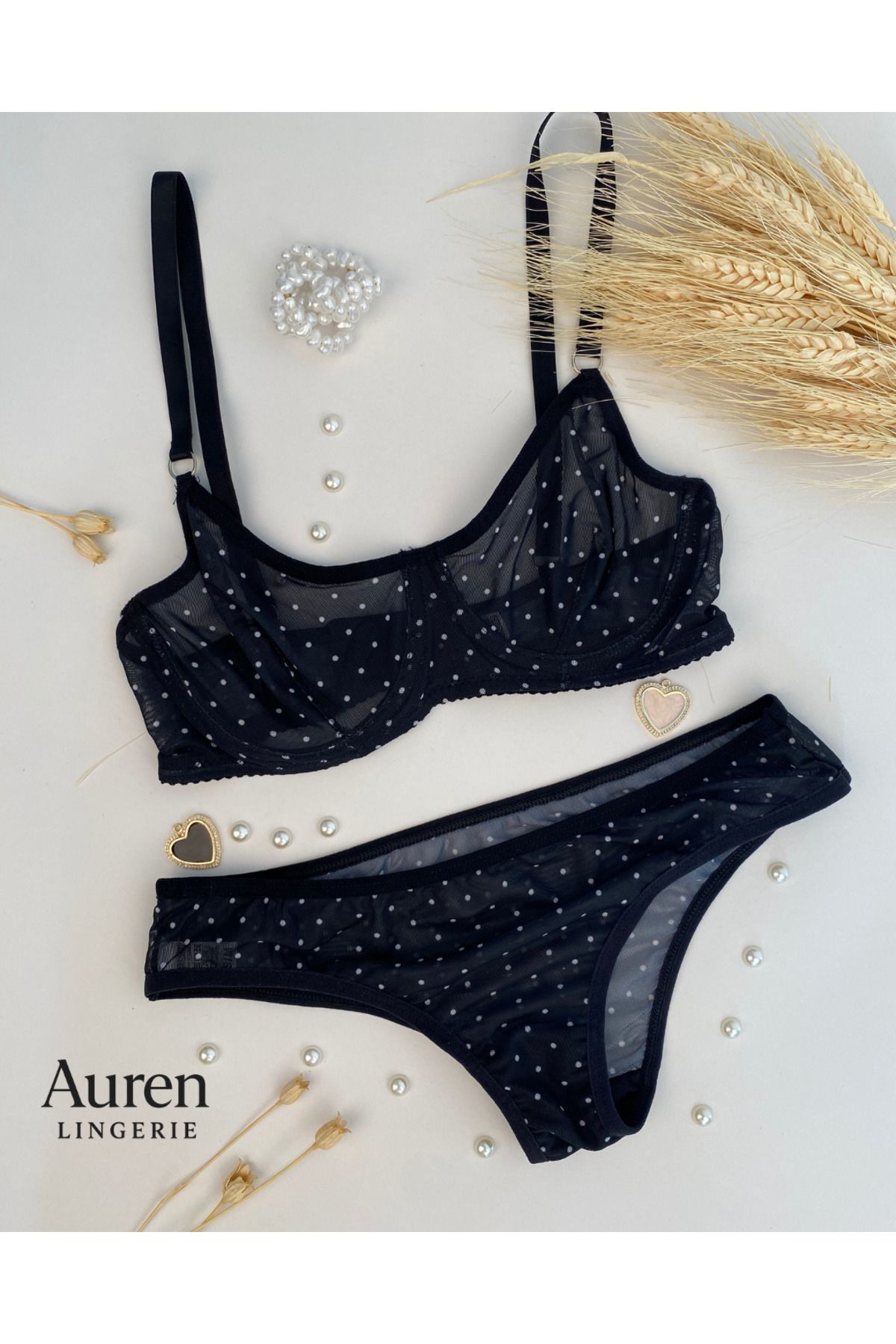 Auren Lingerie Black Ladyybug