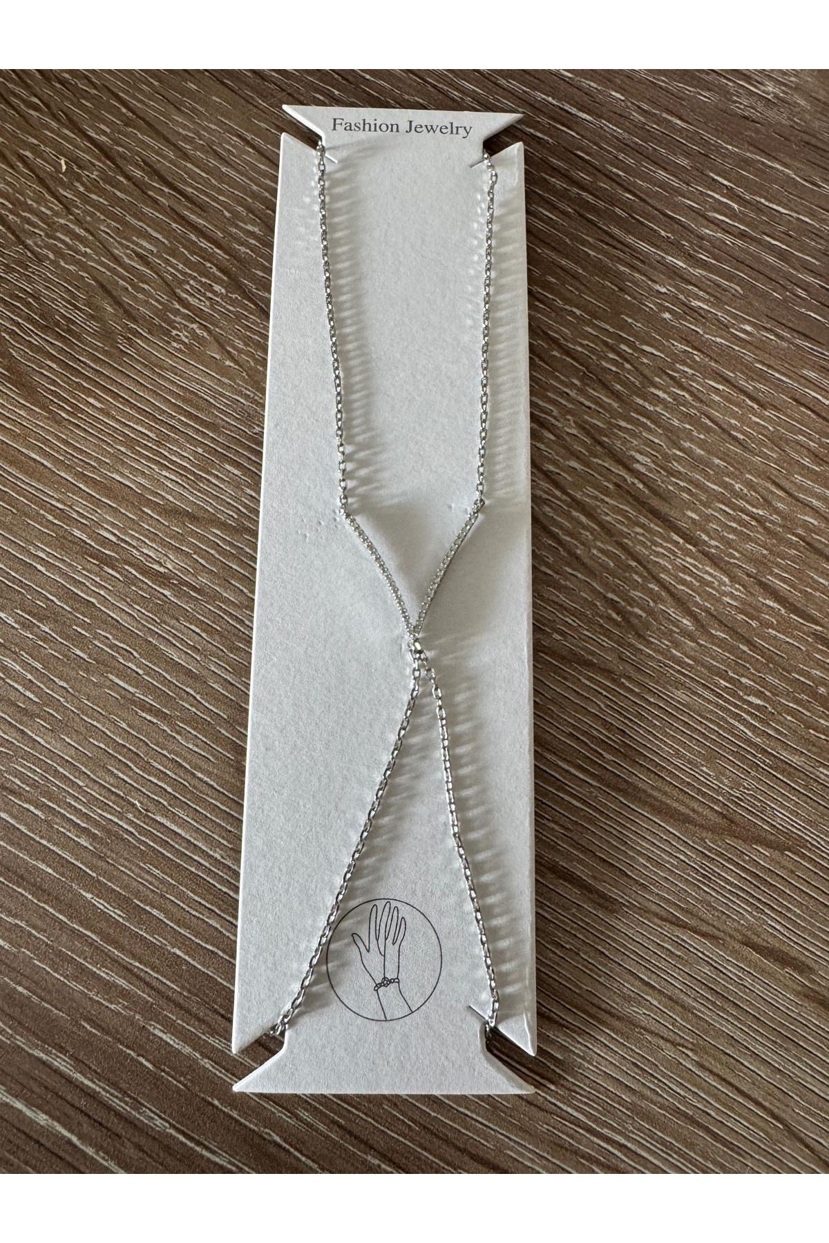 misstakıjewerly ÇELİK GÜMÜŞ RENK TAŞLI V MODEL ŞAHMERAN