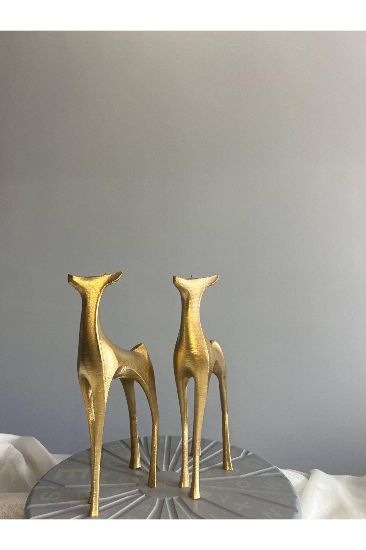NKATEİLER Li Set Geyik Dekor Dekorasyon Biblo Heykel Ev Dekorasyonu Hediyelik 16cm/GOLD