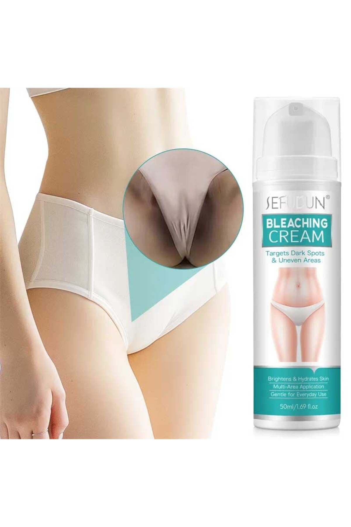 sefudun-Cremă de albire pentru zone intime, reduce petele pigmentare și întunecarea pielii, 50 ml 3