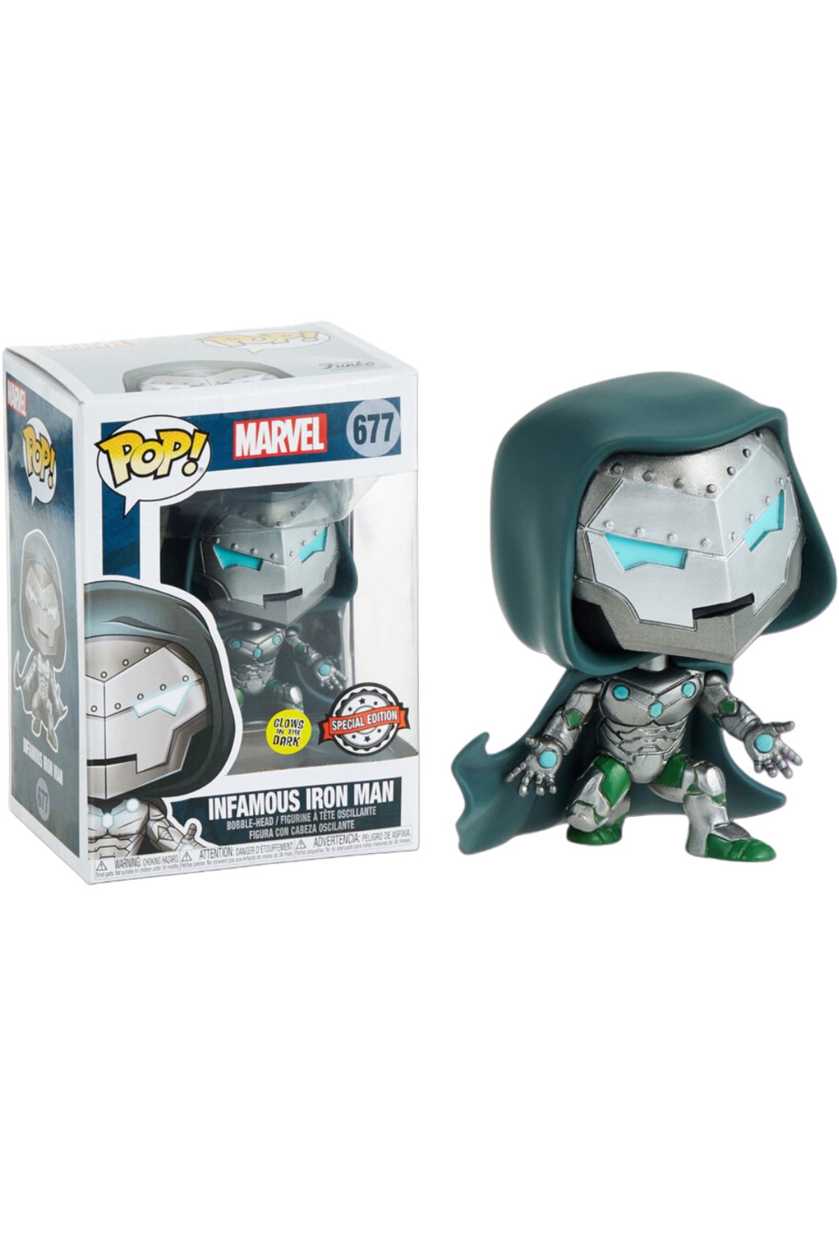Funko Marvel Infamous Iron Man Glow In The Dark Exclusive Pop! #677