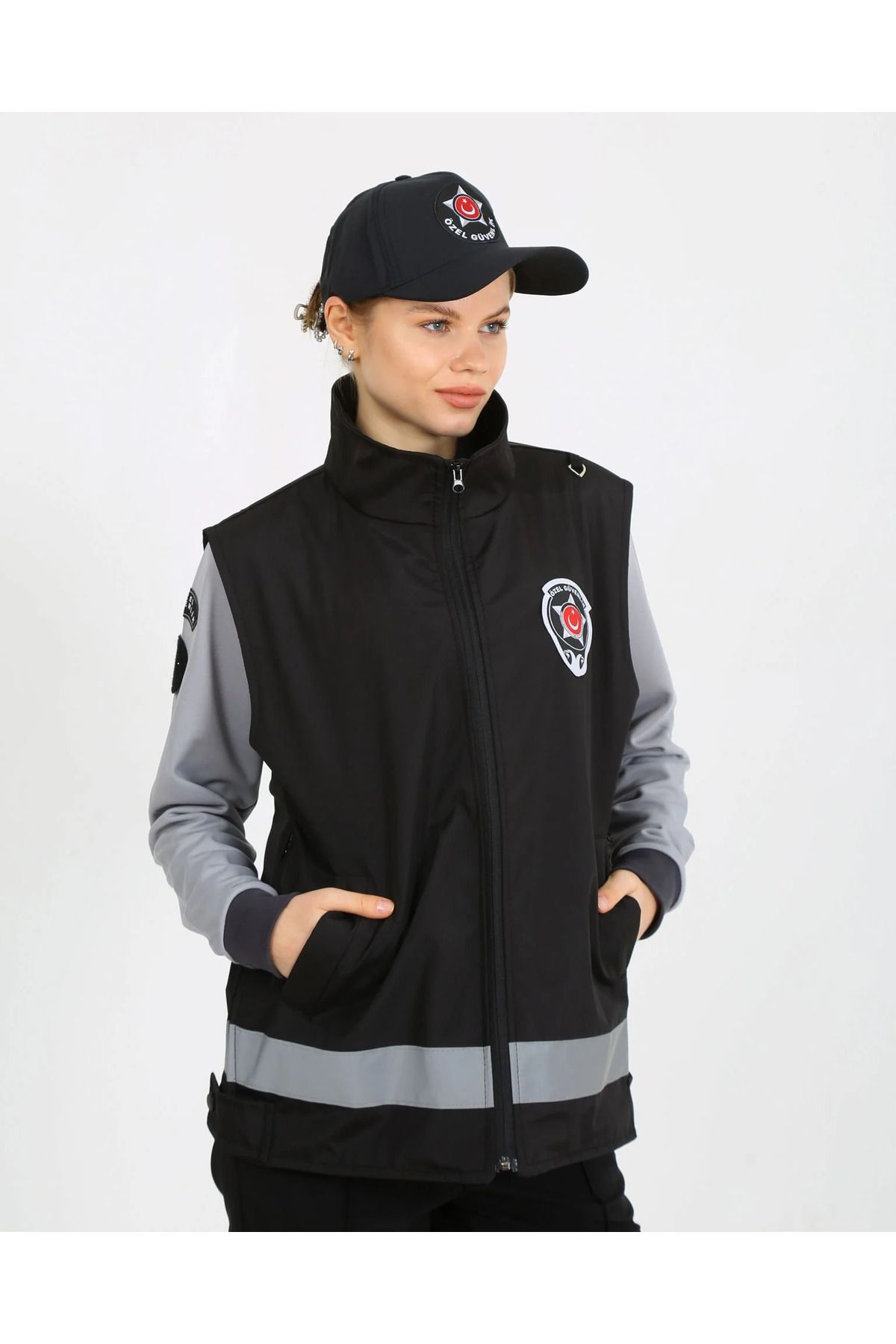 Butik Kadın Güvenlik Yeleği & Armalı & Reflektörlü