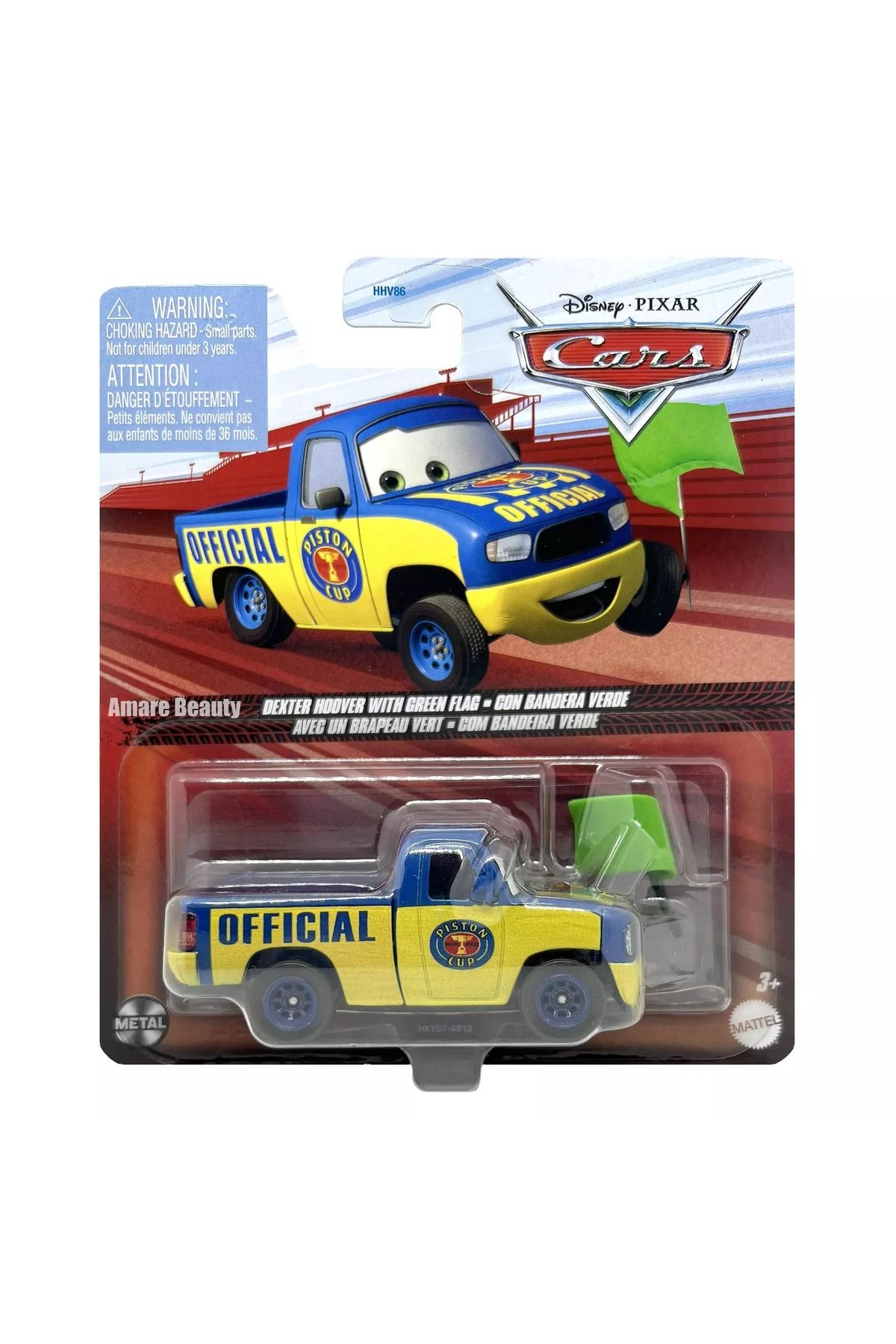 CARS Disney Pixar Cars Dexter Hoover Green Bayraklı Metal Araba (Piston Cup Official)
