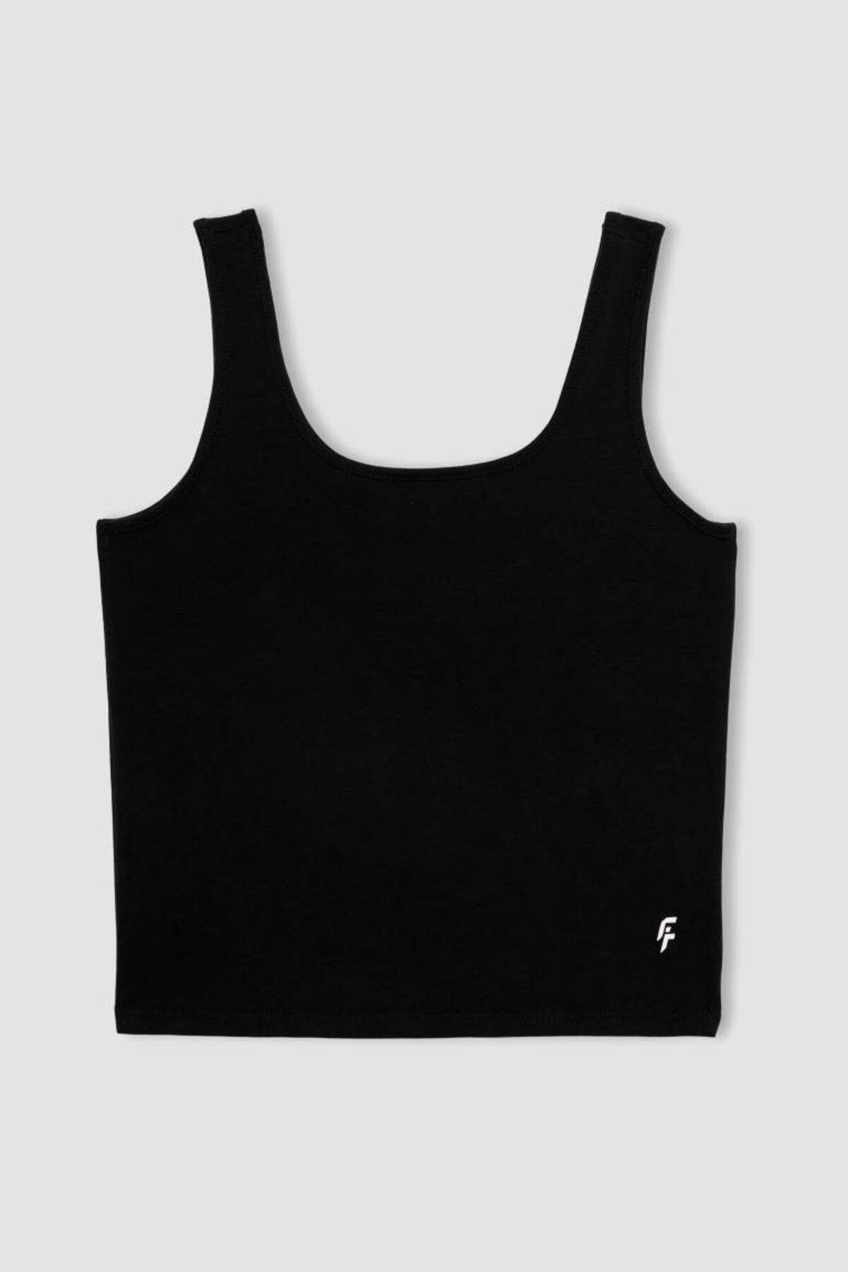 DeFacto Fit Slim Fit Baskılı Bisiklet Yaka Sporcu Atlet