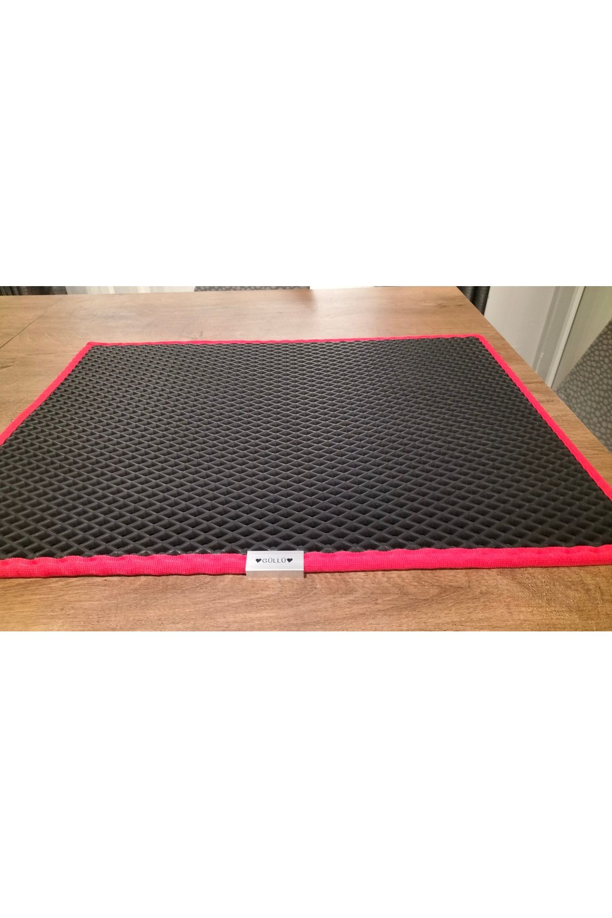 shop 50*70 Kırmızı isimlikli Eva cift katli kedi paspasi