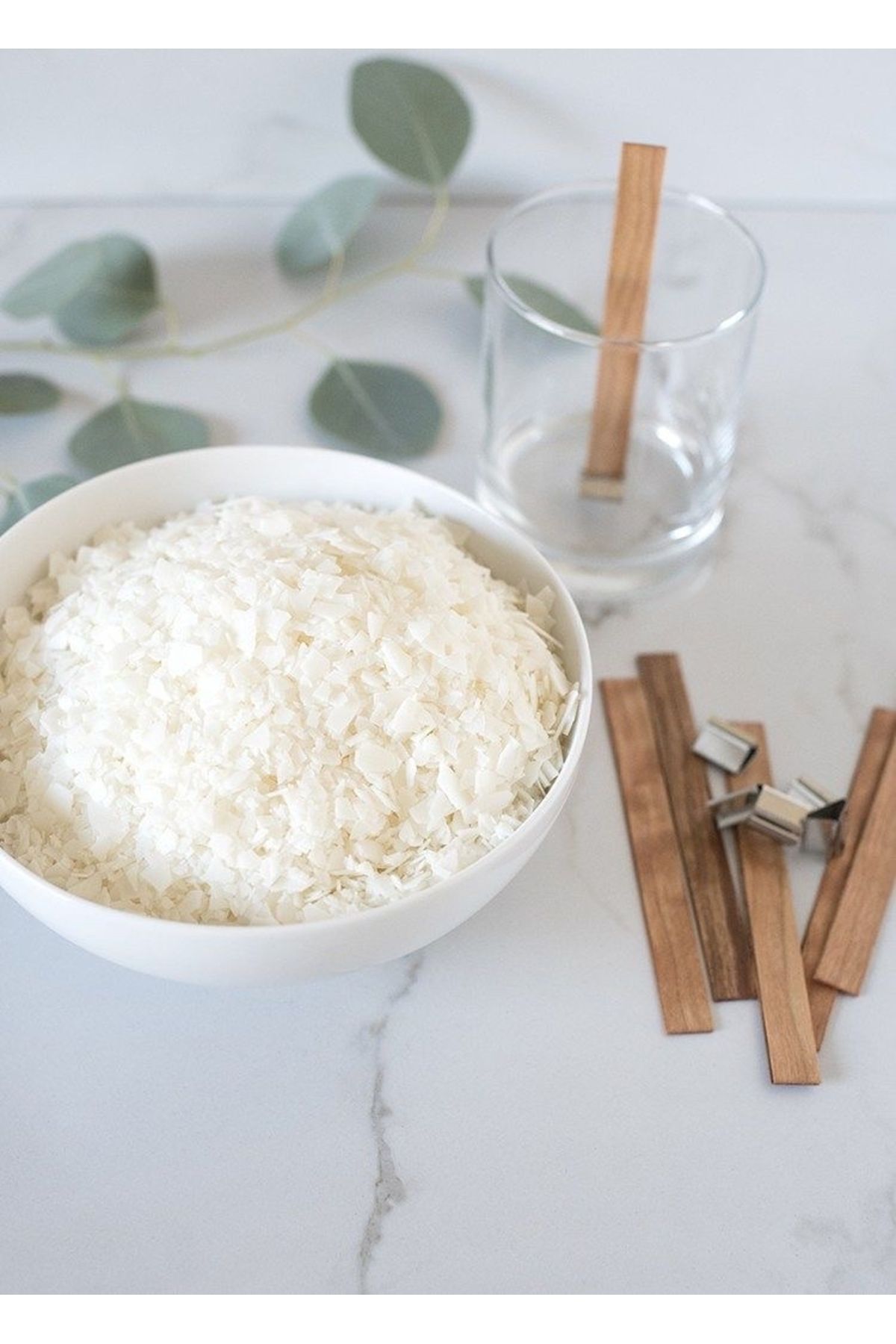 DEKORANLA Doğal organik 1kg soya wax flake, el yapımı mumlar için mükemmel malzeme