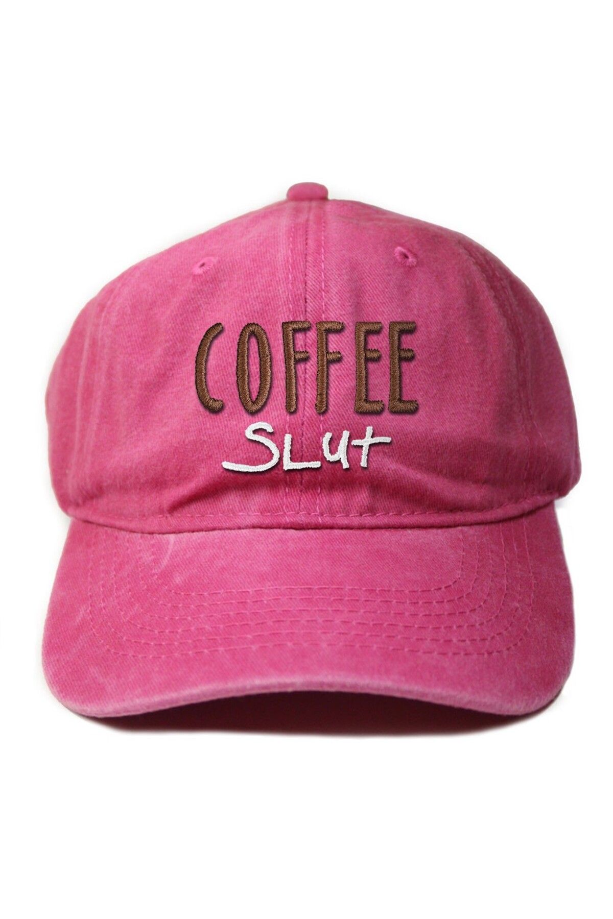 T-FUNNY Coffe Slut Kahve Bağımlısı Yıkamalı Eskitme Şapka
