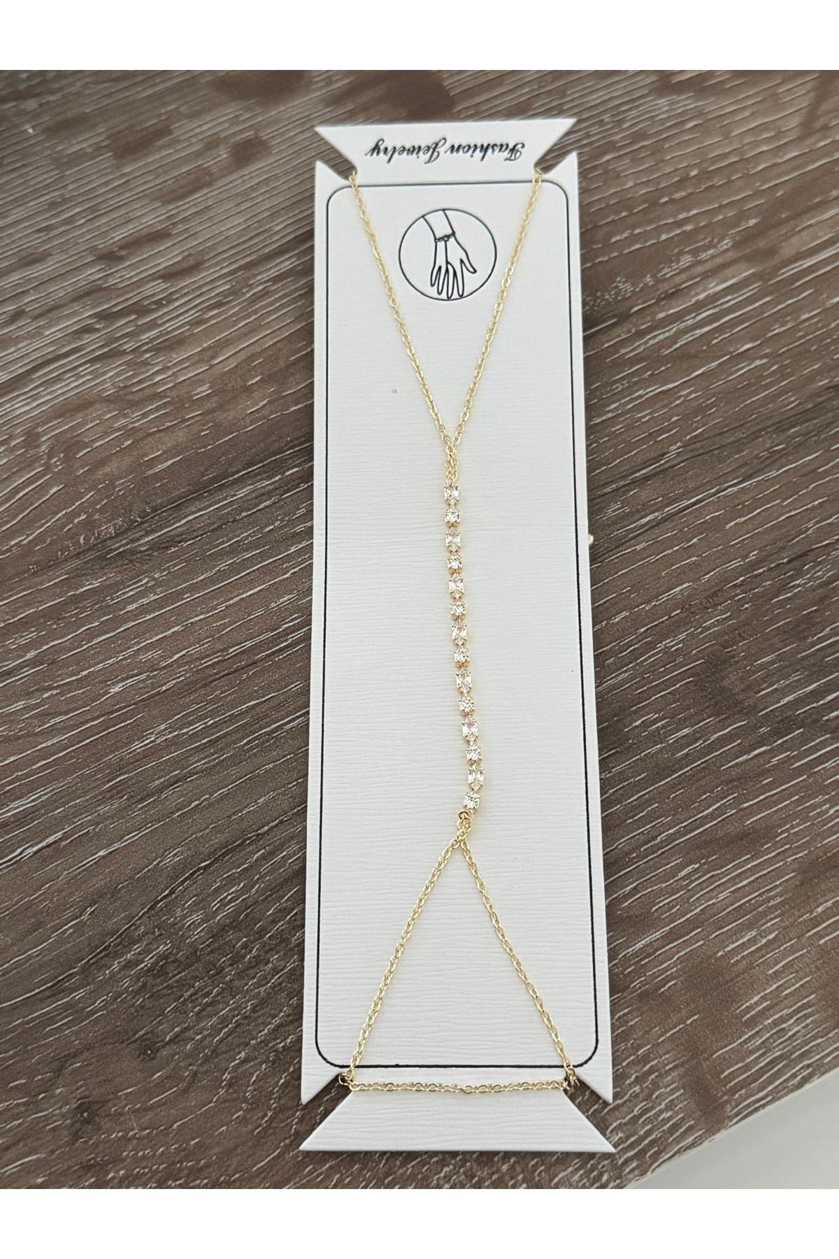 misstakıjewerly ÇELİK GOLD RENK YUVARLAK TAŞLI ŞAHMERAN