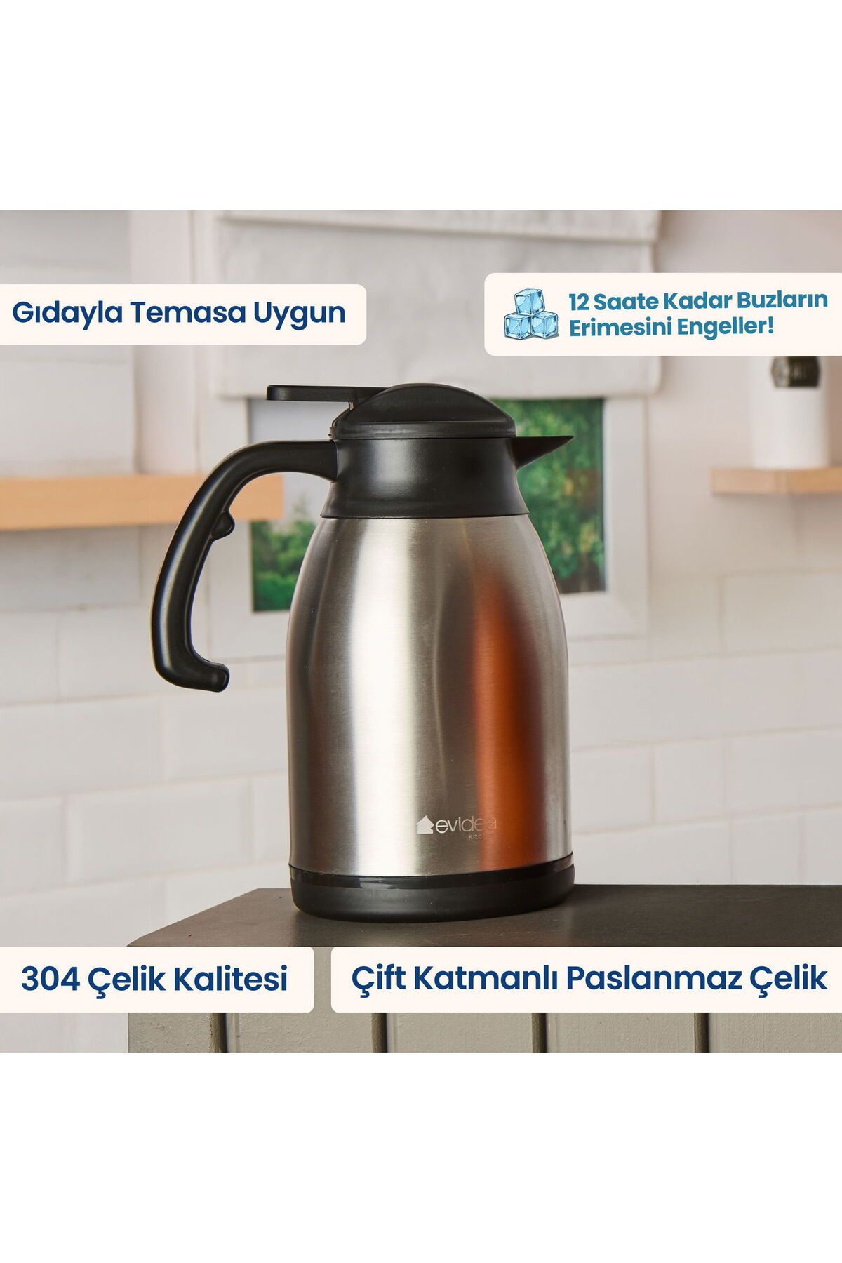 ASPARTAM Kitchen Çay Termosu - Inox - 2 lt