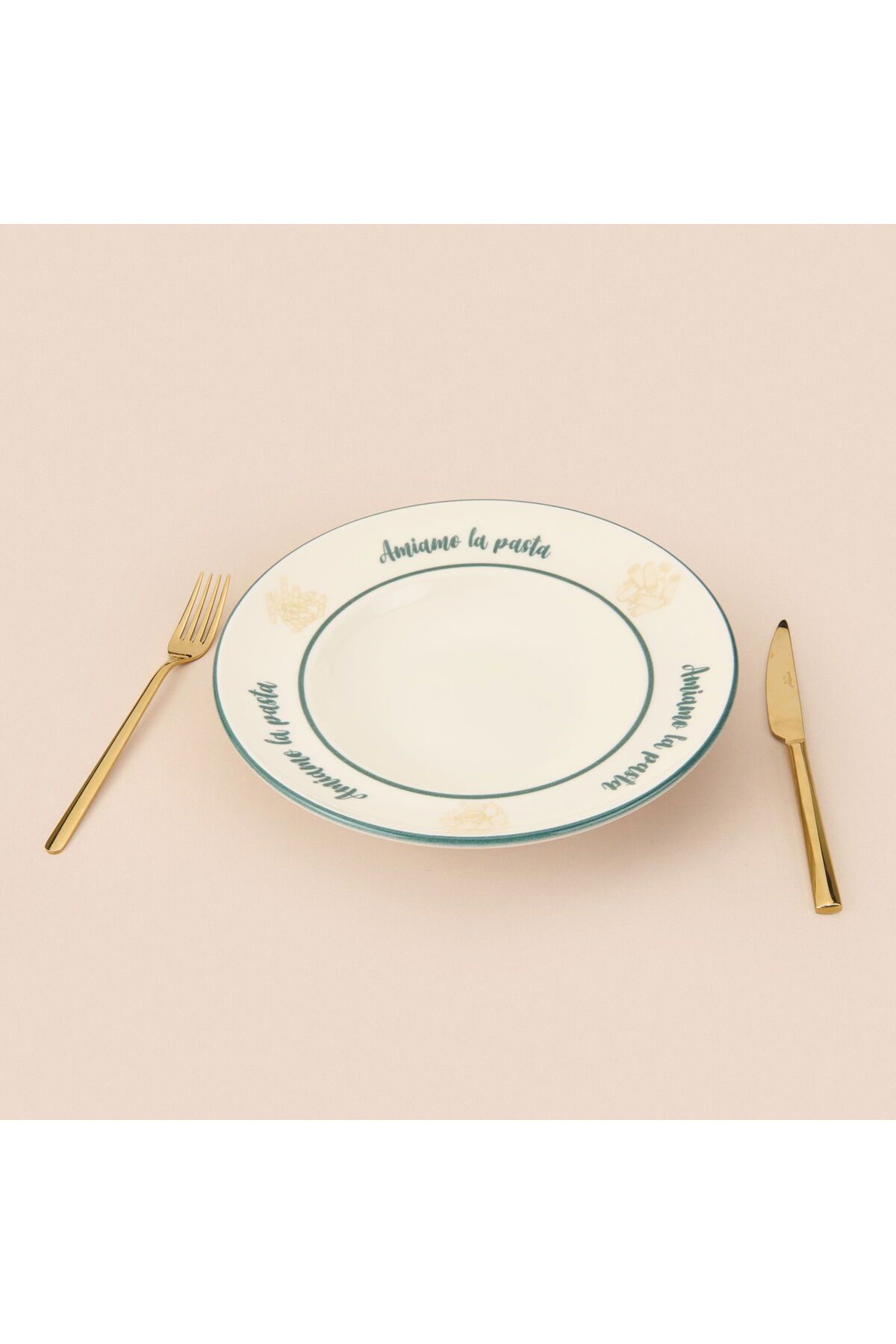 ASPARTAM Kitchen Amiamo La Pasta Makarna Tabağı - Beyaz - 27 cm