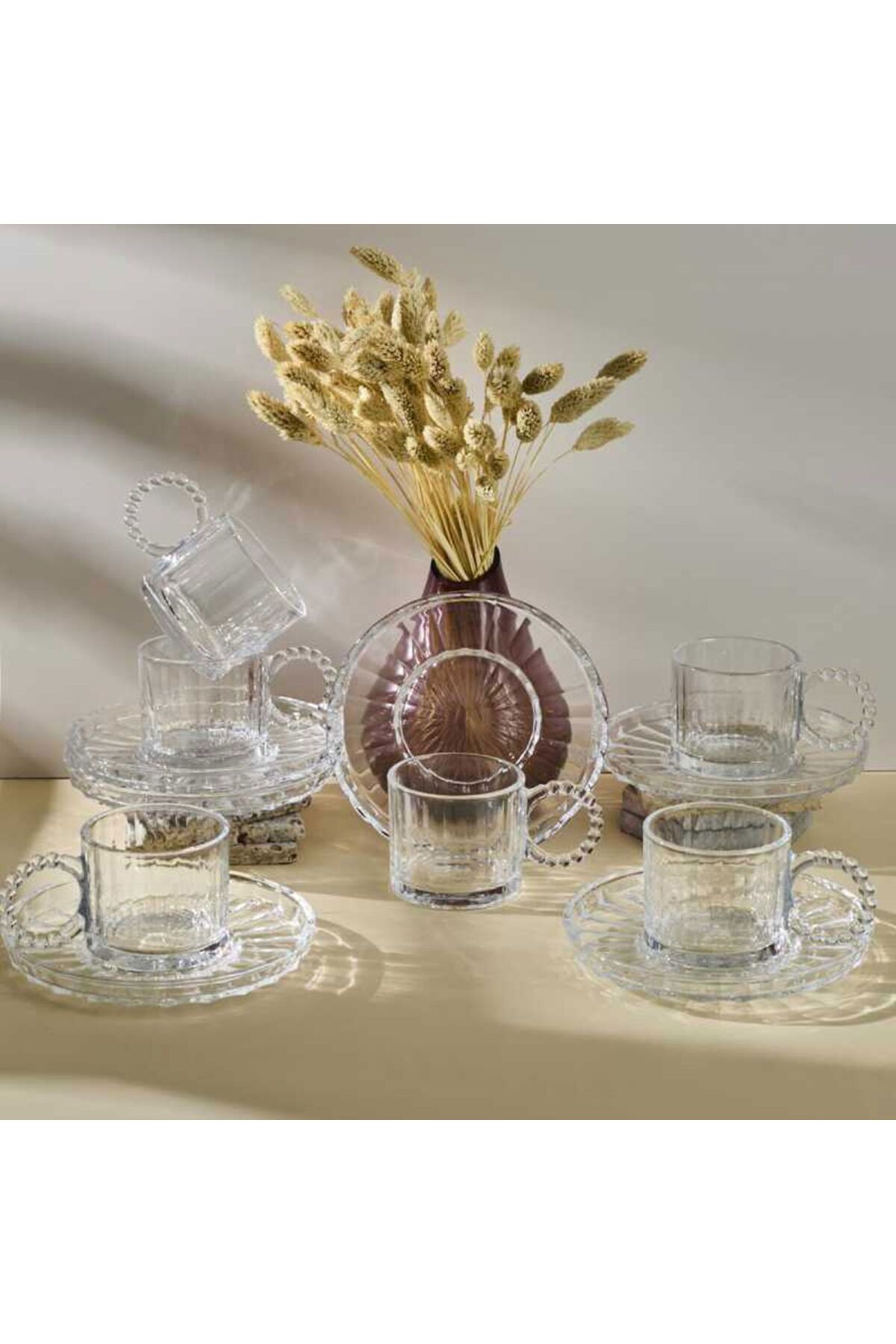 MATMEL Ringo Line 6'lı Çay Fincan Takımı - Şeffaf - 190 ml
