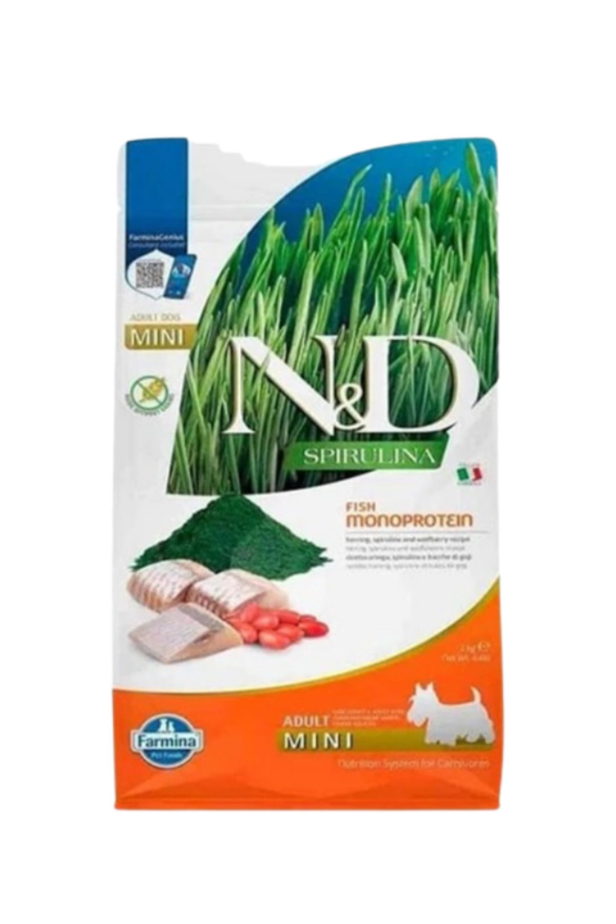 sevgipet ND Spirulina Ringa Balıklı Mini Irk Açık 1 Kg Yetişkin Köpek Maması