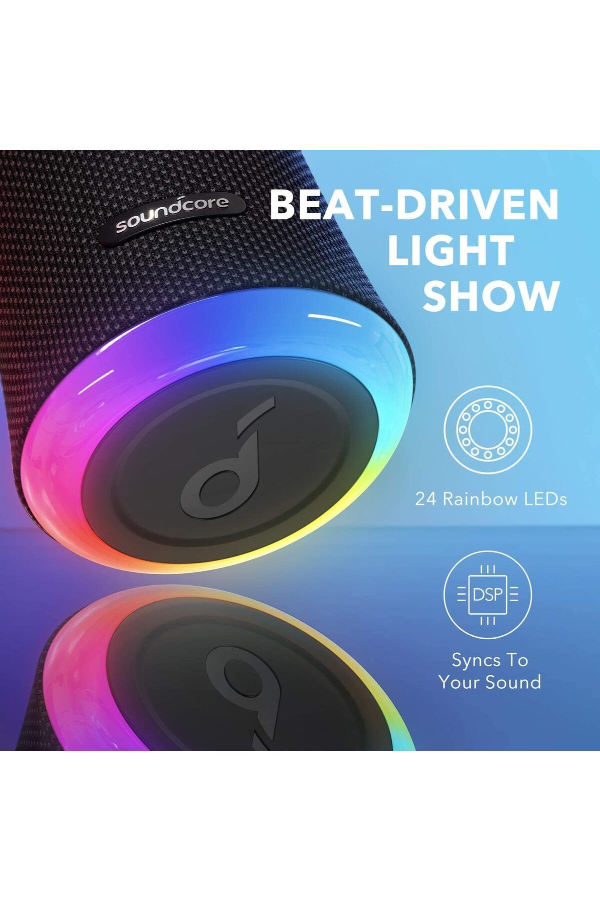 Anker-A3167H11 Soundcore Flare Mini Waterproof Bluetooth Speaker, 12 Hours Play Time, 360 Degree Sou 4