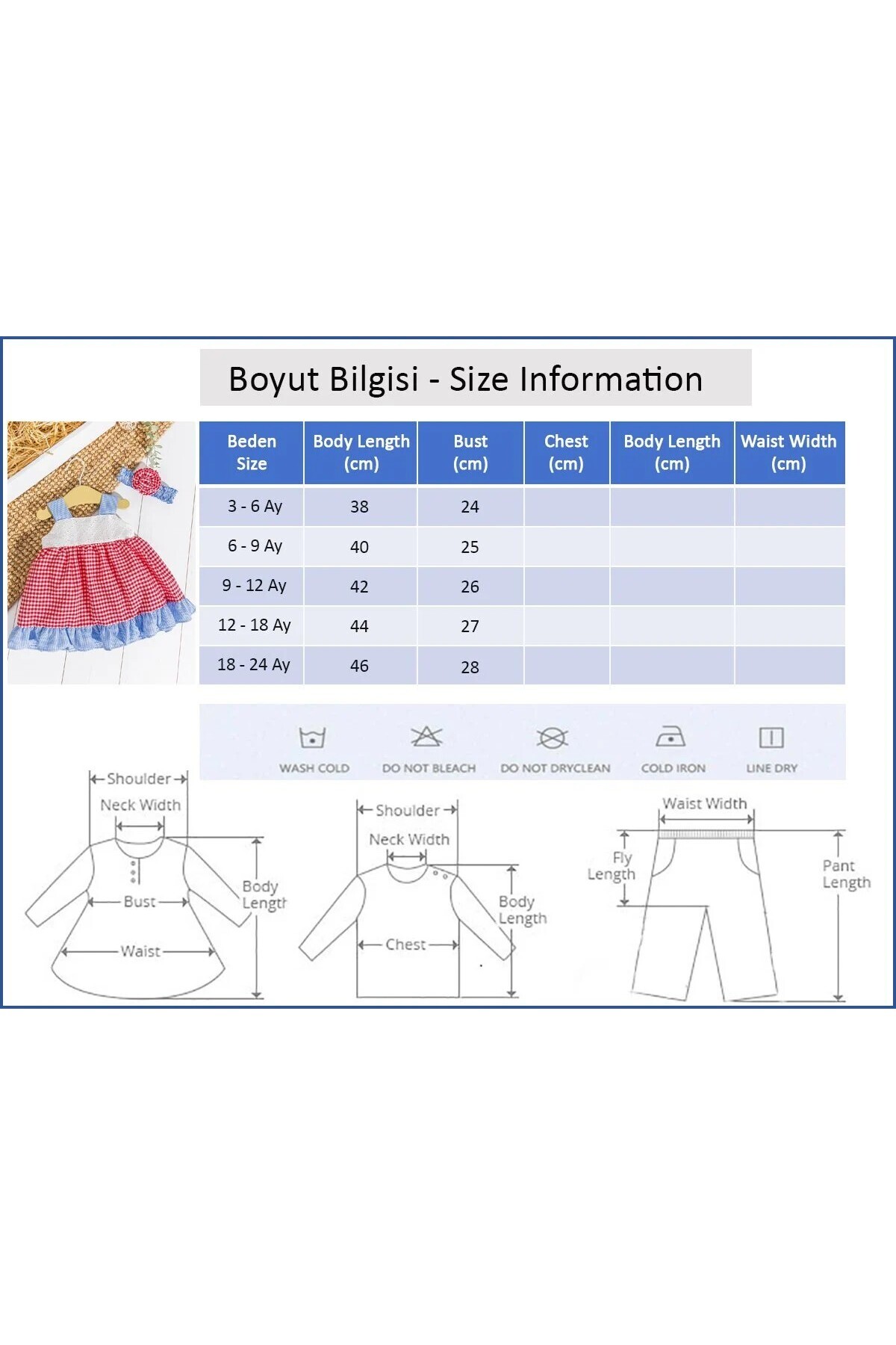 Babymod Bandanalı Askılı Yazlık Kız Bebek Elbise Set fotoğrafı 6 (önizleme)
