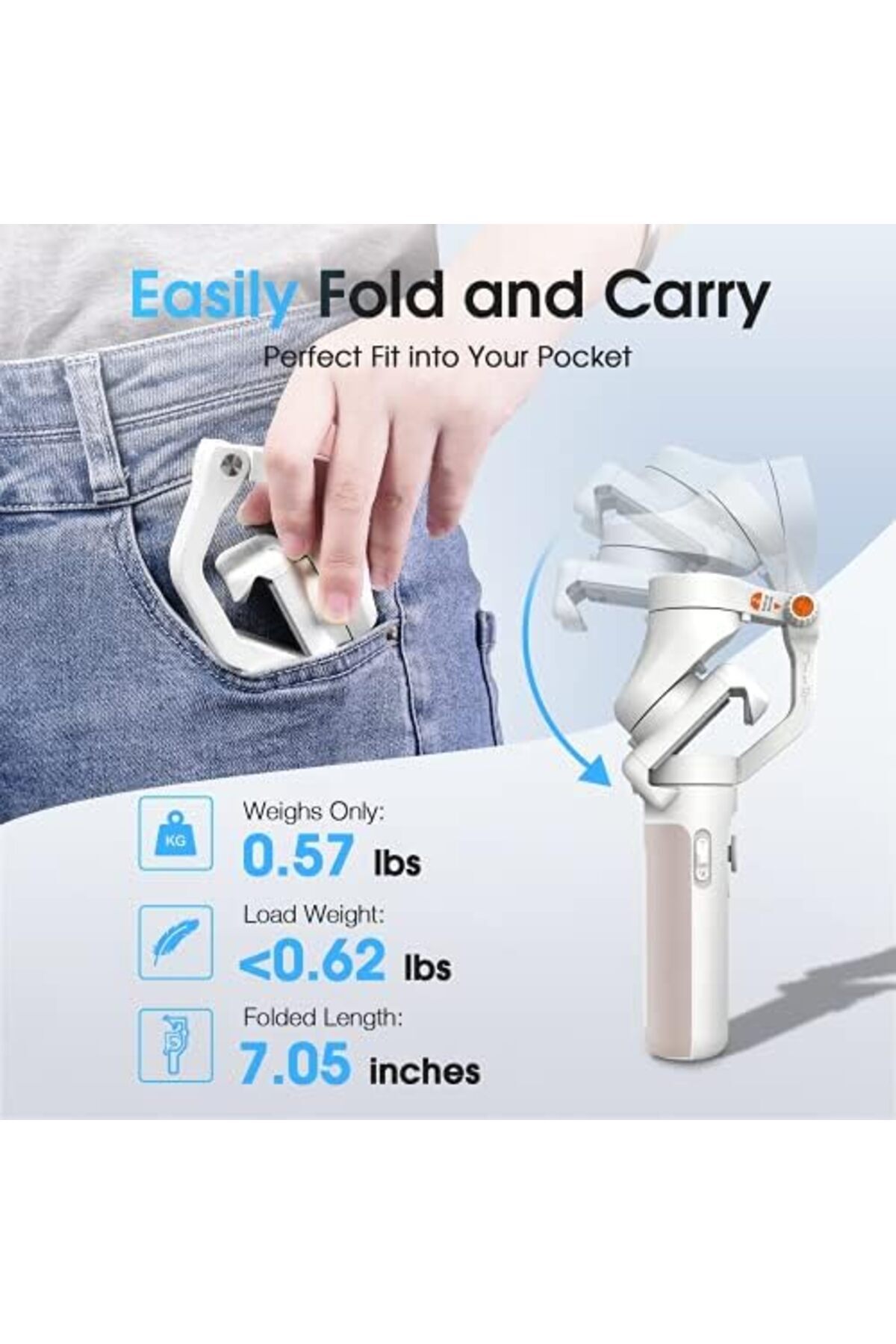 Generic-hohem 3-Axis Gimbal Stabilizer for Smartphone - Handheld Foldable Phone Gimbal w/Remote Control, Pho 6