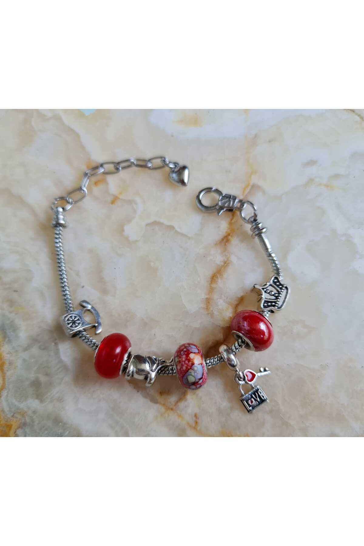 Store 316L Ayarlanabilir Charm Temalı Paslanmaz Çelik Bileklik