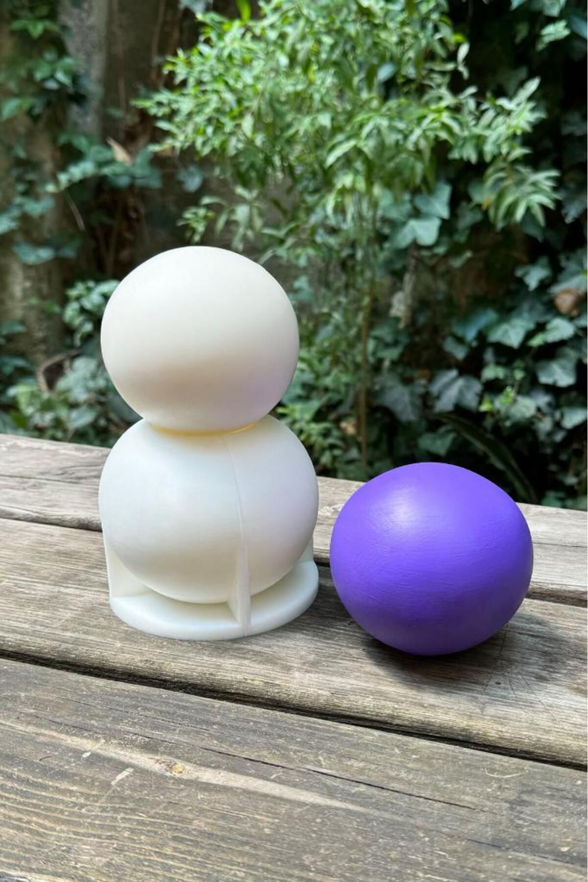 DEKORANLA Beyaz 9cm Silikon Küre Mum Kalıbı, ev dekoru ve el yapımı projeler için ideal