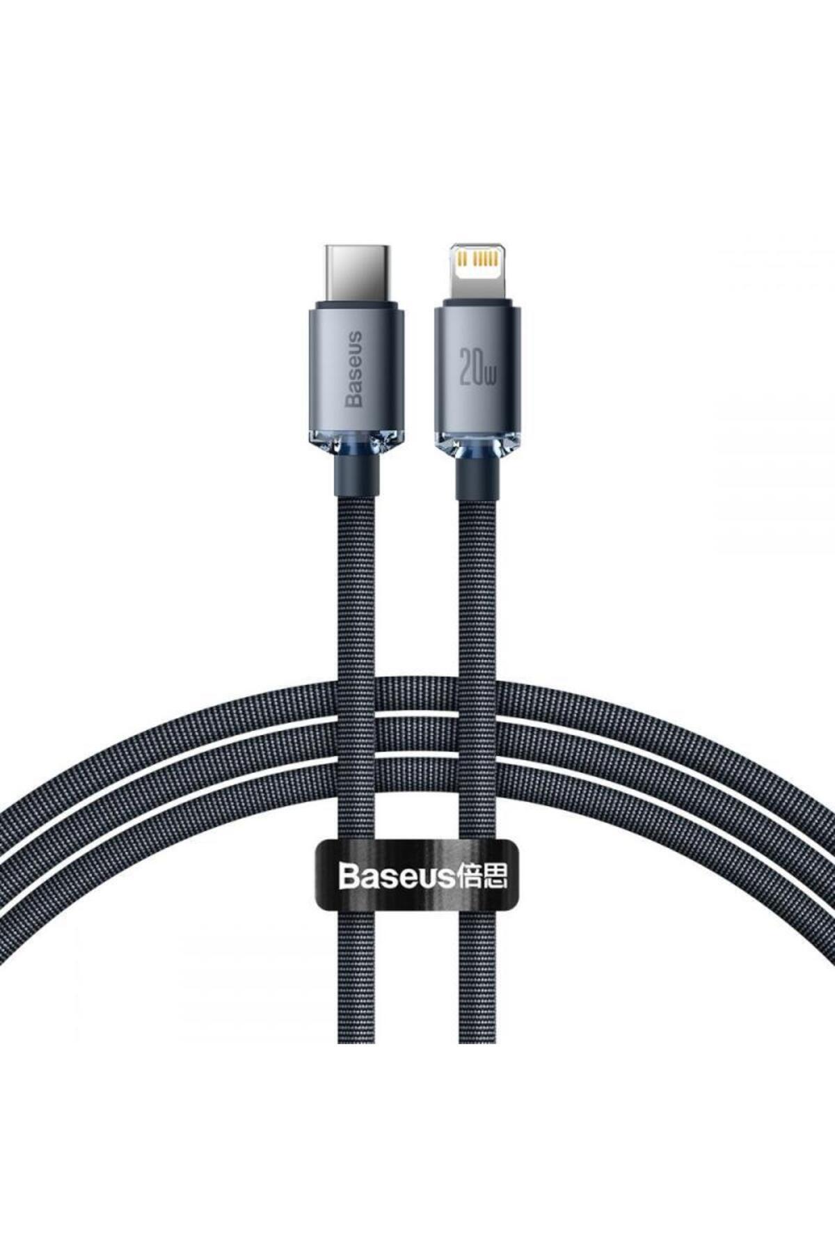 Baseus Cablu De Date Baseus Crystal Shine, Usb Type-c - Lightning, 20w, 1.2m, Negru - One Size