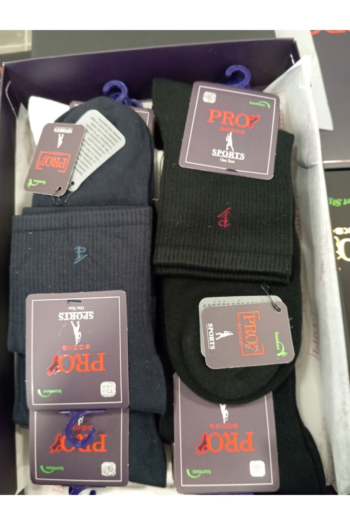 PRO Erkek Bambu Ara Boy 12' Li Çorap