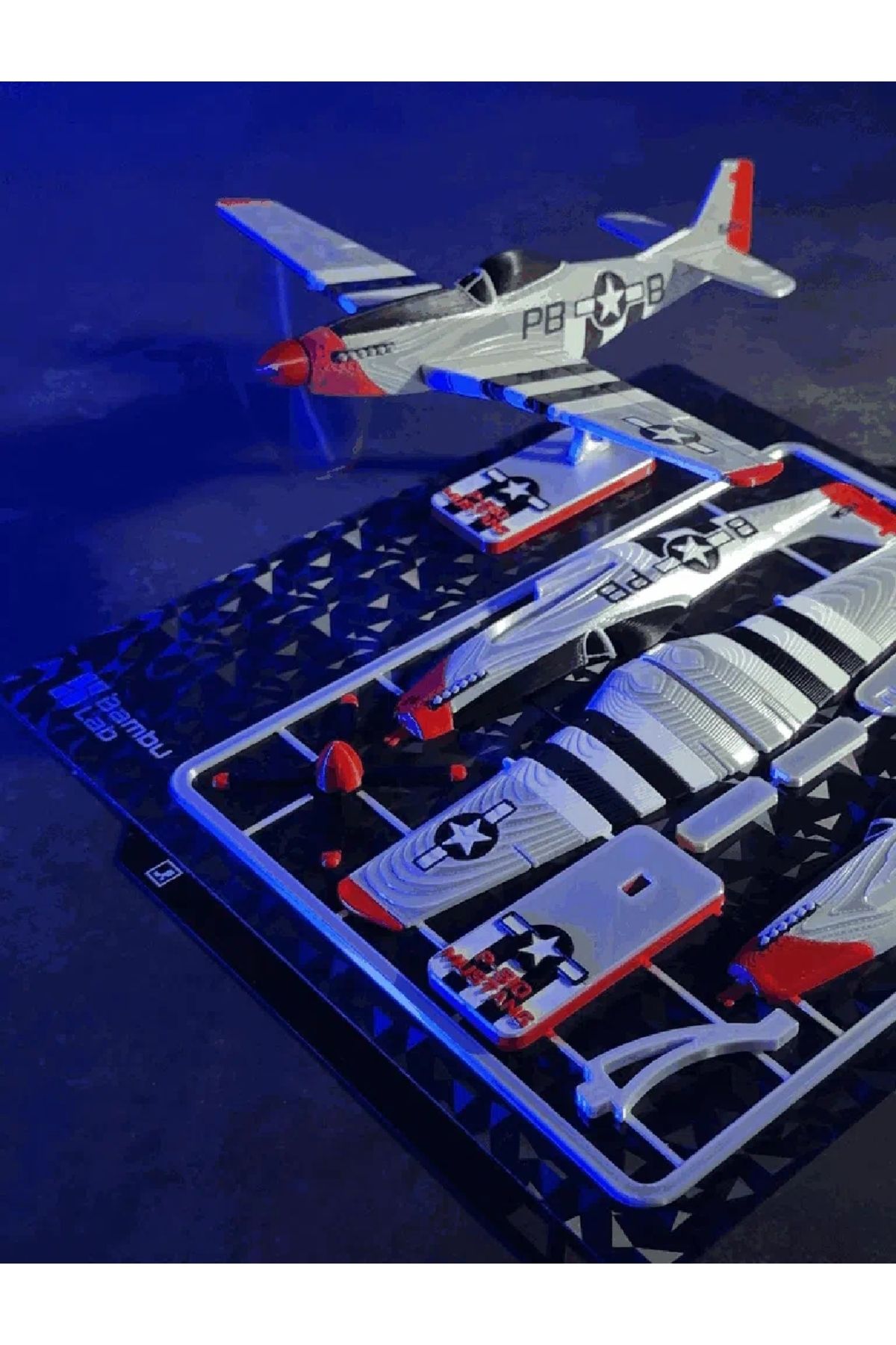 printastic P-51 Özel Uçuş Uçak Kit Kendin Kur