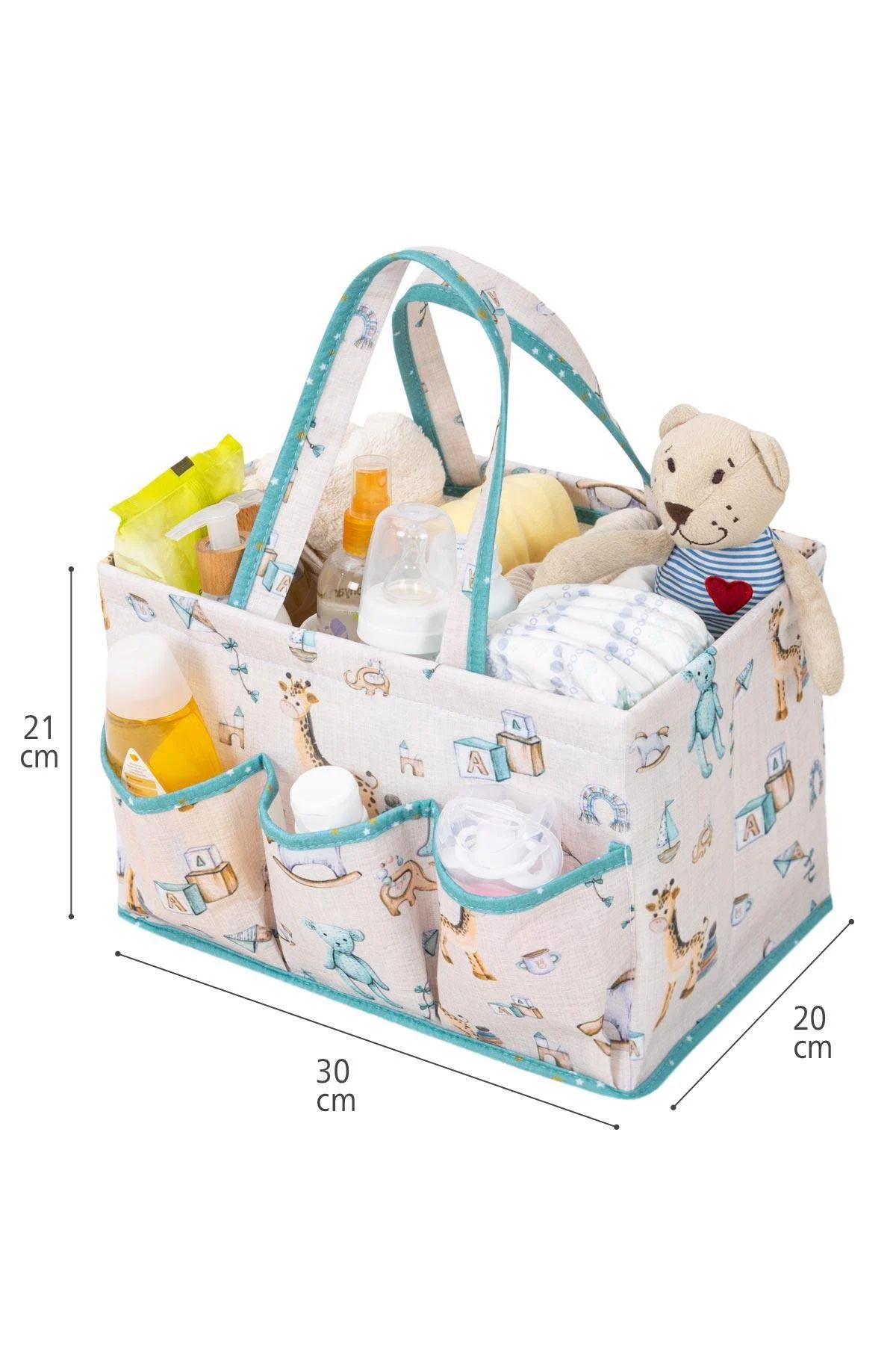 Olomo Baby Bebek Bakım Çantası – 30 × 20 × 21 cm, Ultra Hafif 139 g, Geniş İç Hacimli Organizatör,