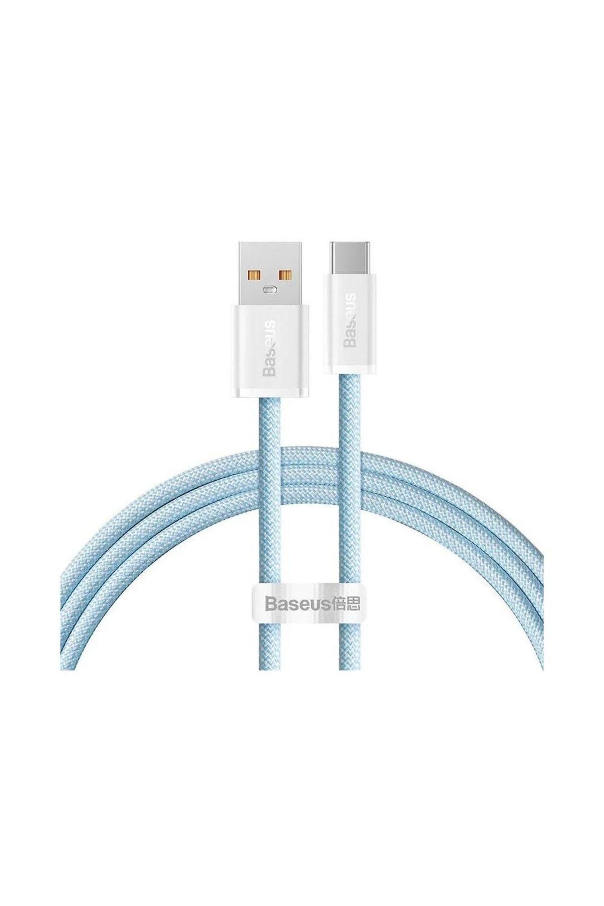 Baseus-Cablu de date Baseus Dynamic Series, USB la USB-C, 100W, Fast Charging, 1m, Albastru 1