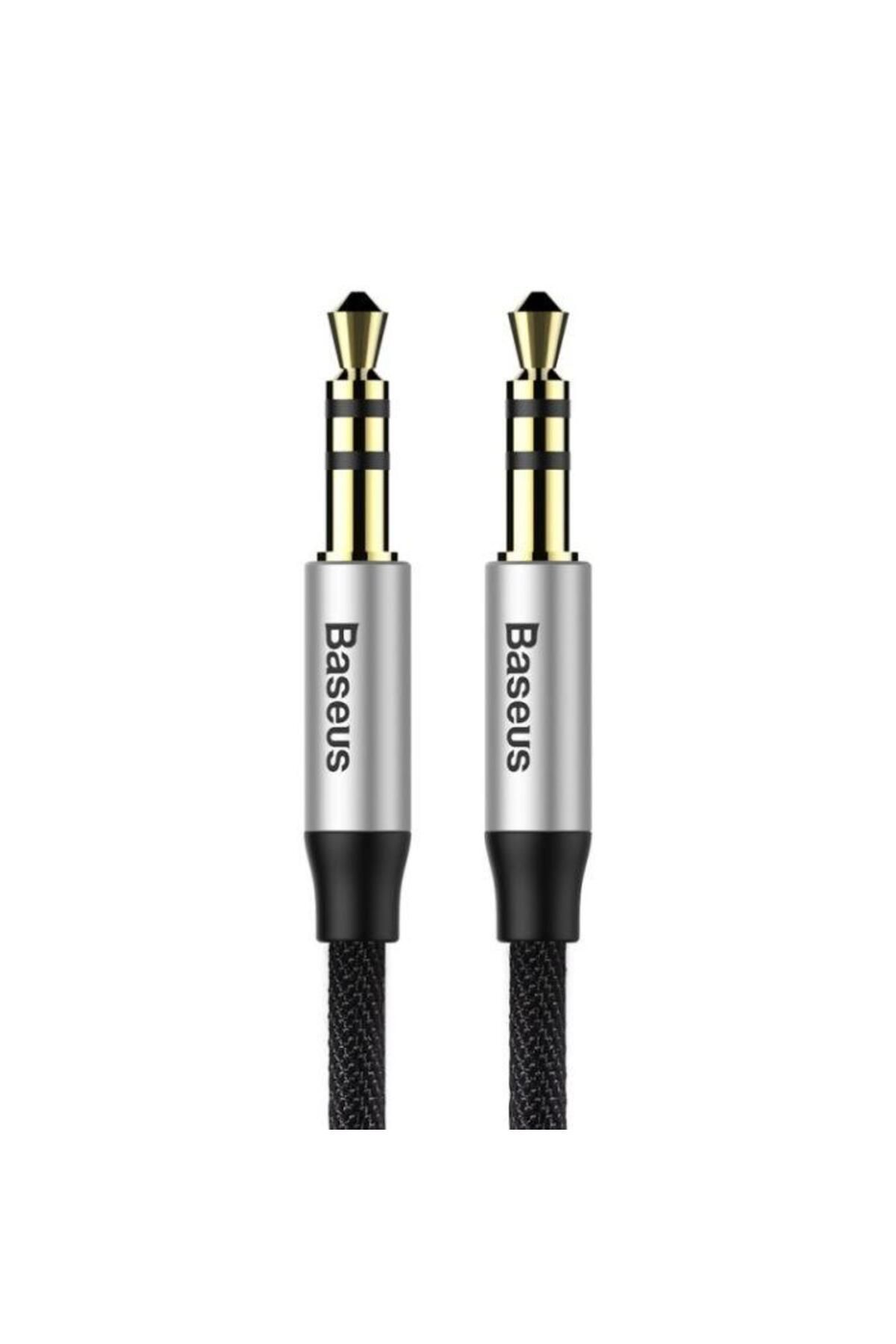 Baseus-Baseus Yiven CAM30-BS1 Audio Cable, 3.5mm Jack - 3.5mm Jack, 1 m (Black/Silver) 1