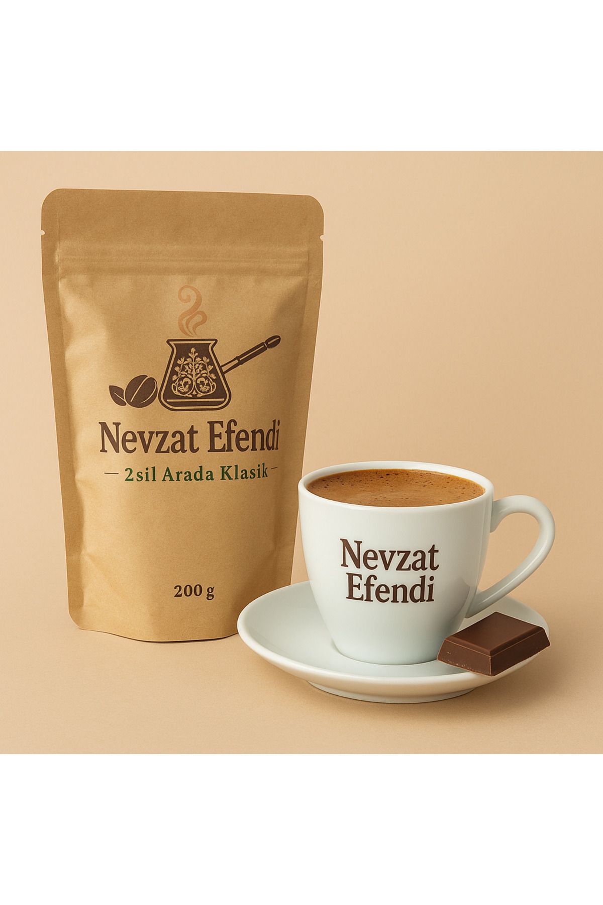 nevzatefendi Nevzat Efendi İkisi Bir Arada Kahve 200 g – Doğal İçerikli, Katkısız Lezzet