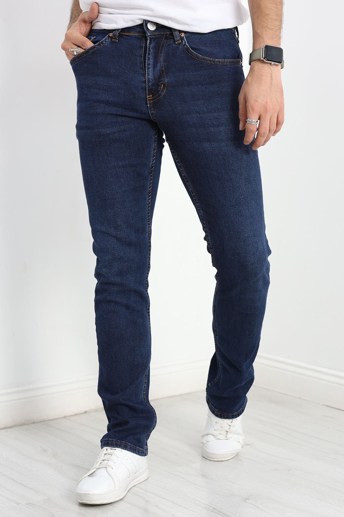 Fashi10 Normal Bel Erkek Kot Pantolon Mavi