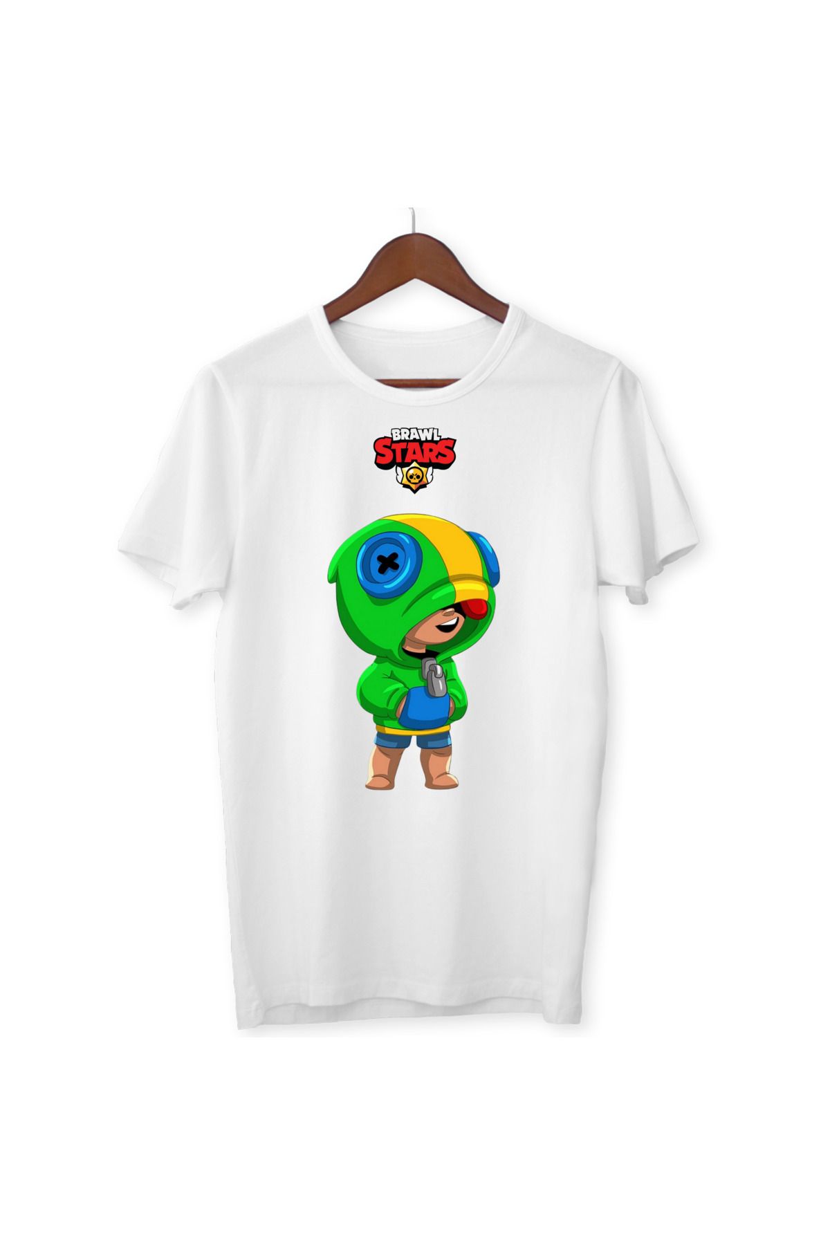 ALPŞAN TİCARET Brawl Stars Leon Çocuk Yetişkin Beyaz T-shirt Unisex Çocuk Tişört