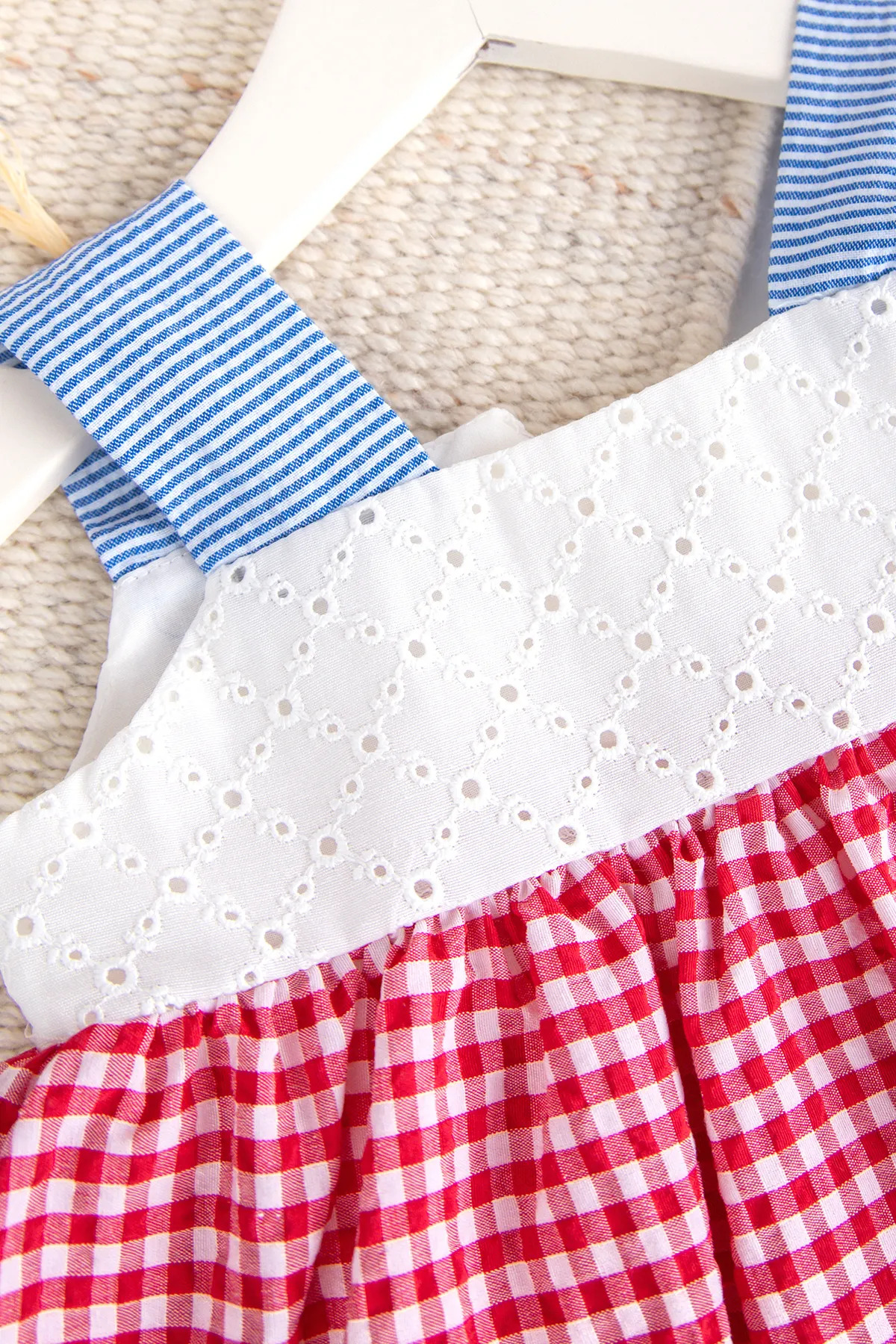 Babymod Bandanalı Askılı Yazlık Kız Bebek Elbise Set fotoğrafı 2 (önizleme)